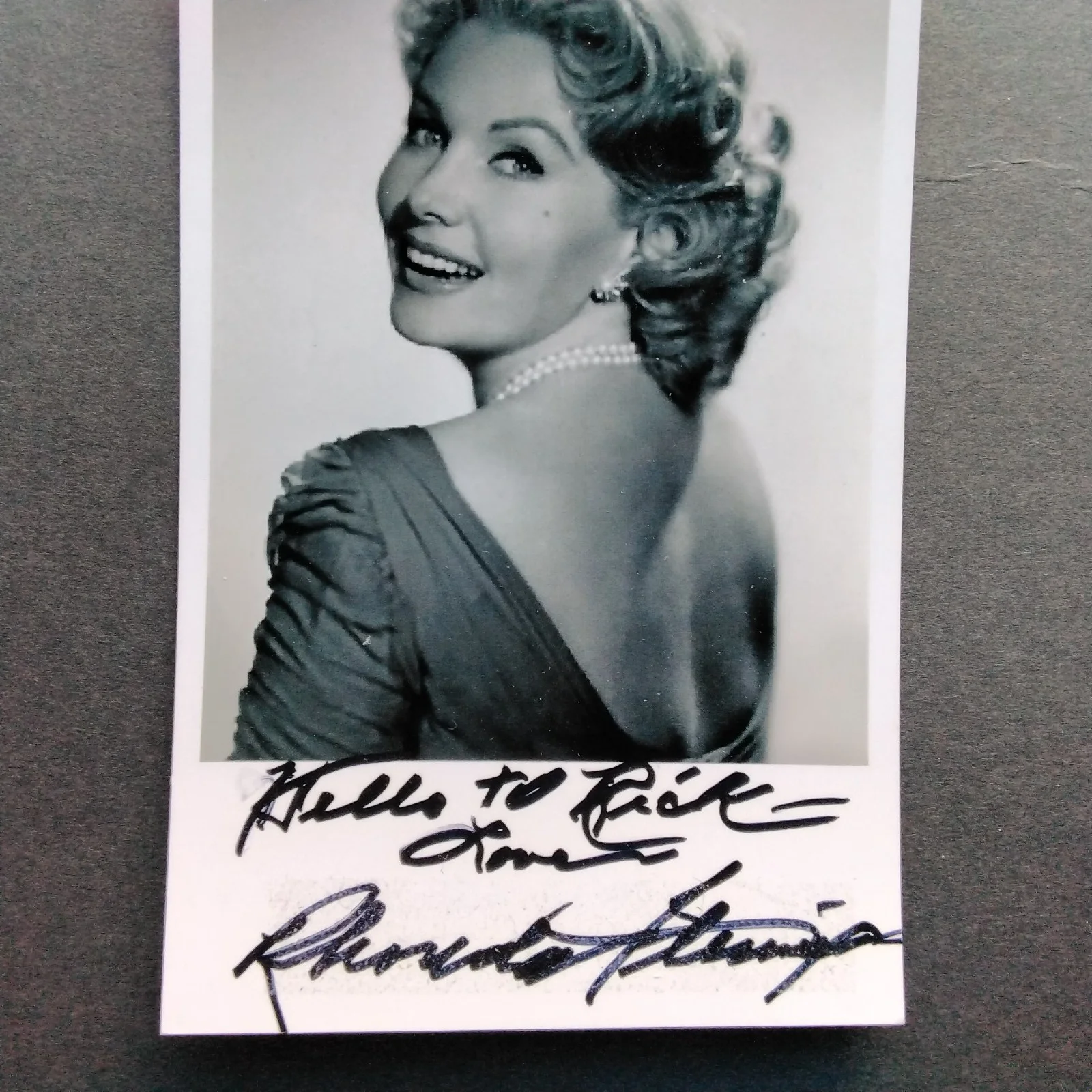 Rhonda Fleming SIGNED Photo 40s Movie Actress Out of The Past King Arthur Court, изображение 5