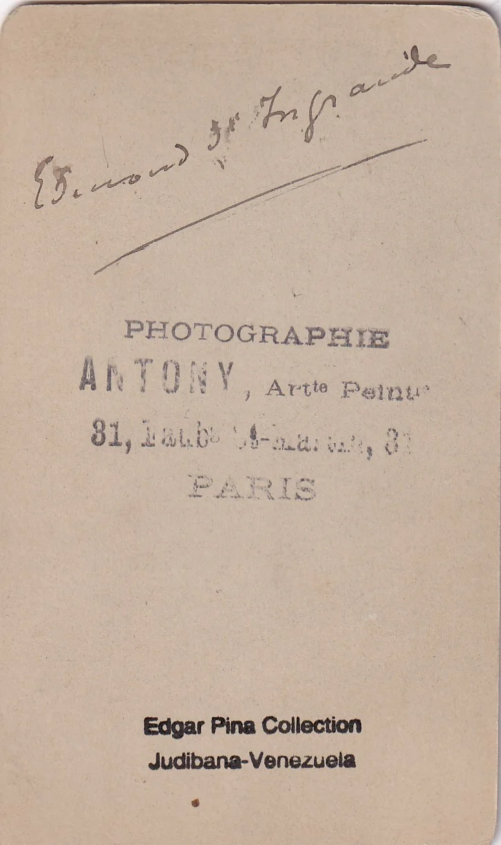 Edmond D'Ingrande French Organist Composer Signed CDV Photo, изображение 2
