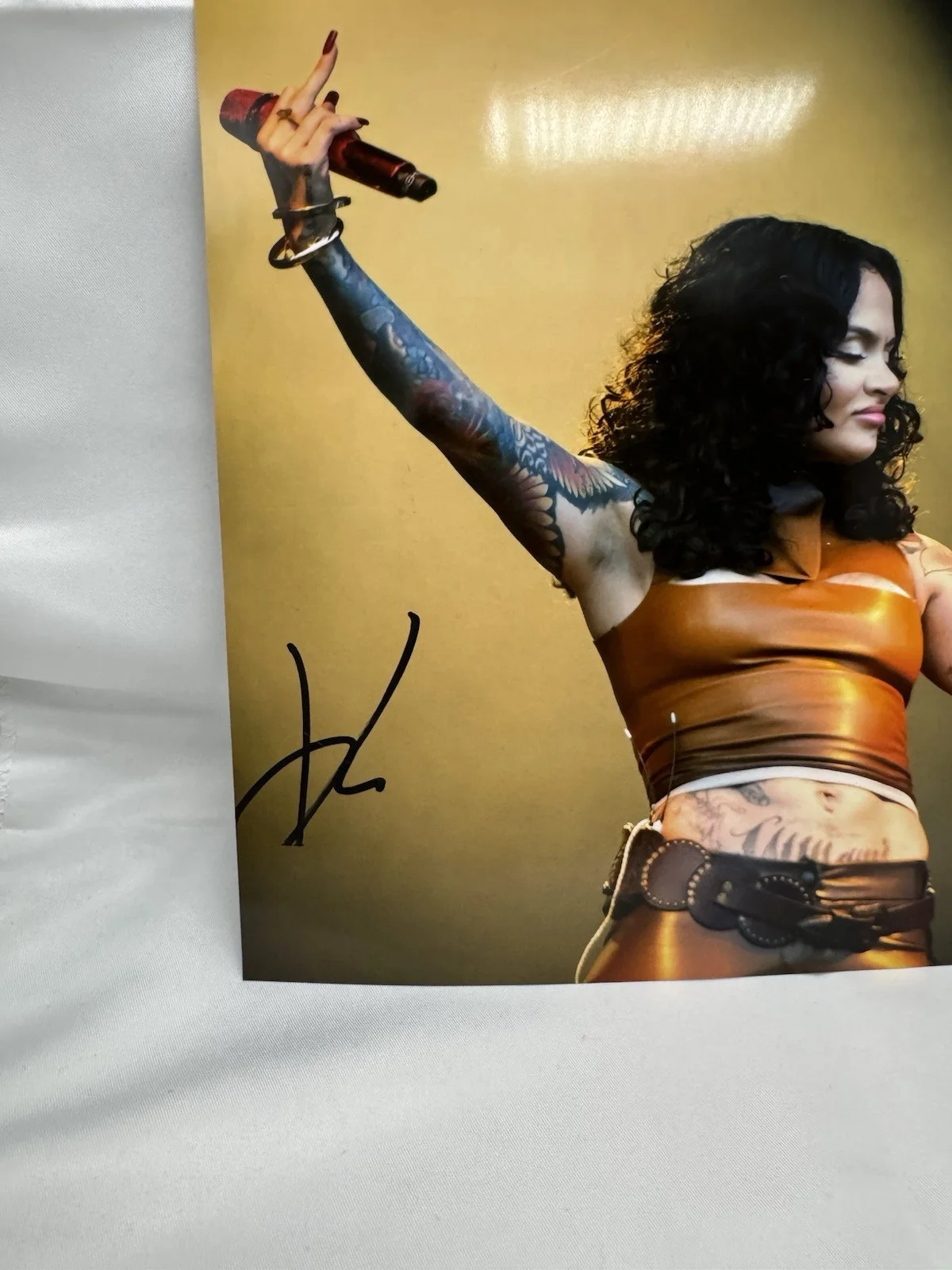 Kehlani Autograph Signed 8x10 Photo Folded Proof, image 2