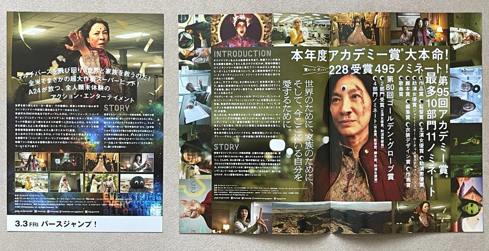 Everything Everywhere All at once (2 types) japan Chirashi movie flyer B5 size, изображение 3