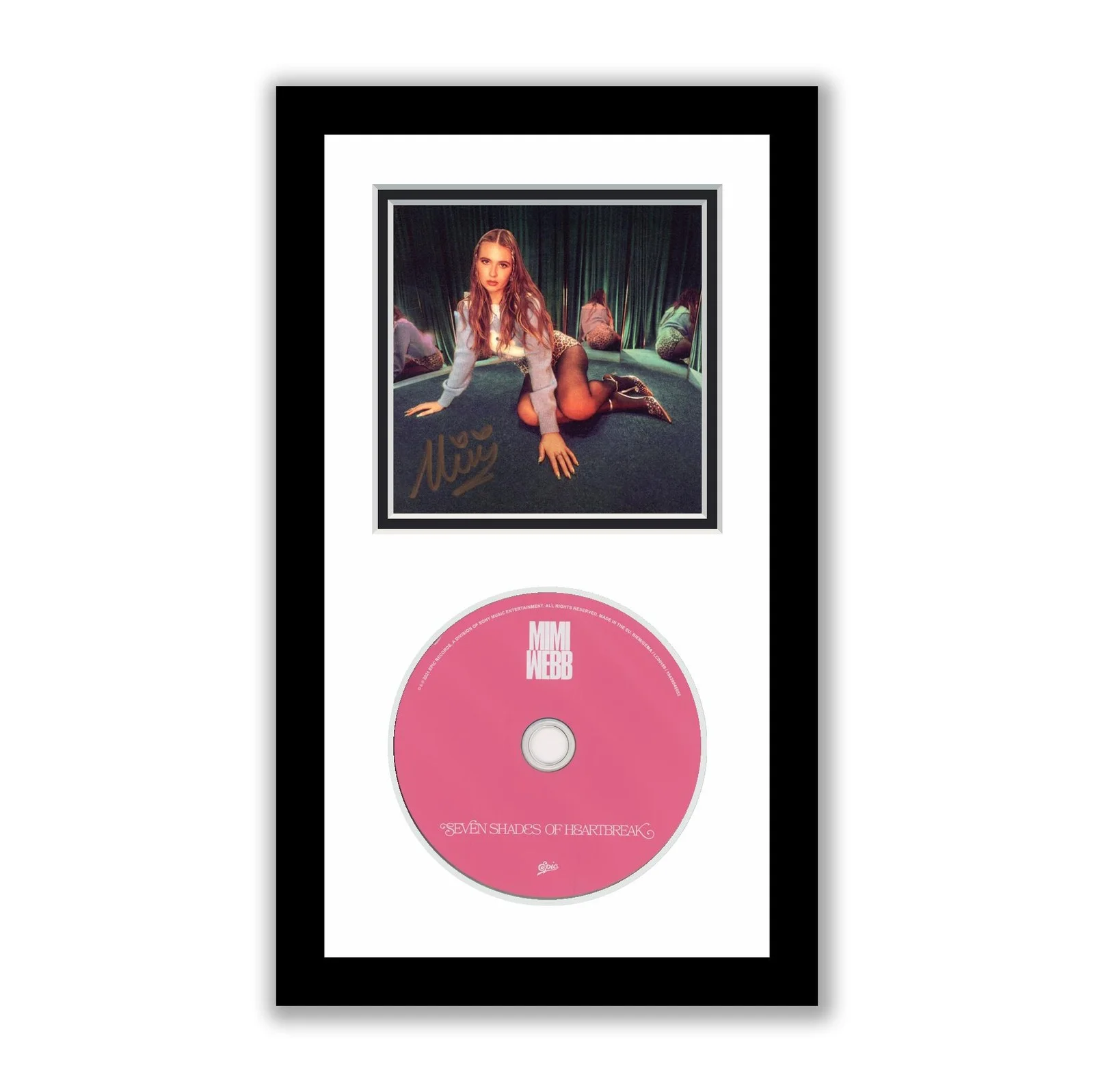 Mimi Webb — Mimi Webb Autographed Signed Framed CD Seven Shades Of Heartbreak ACOA