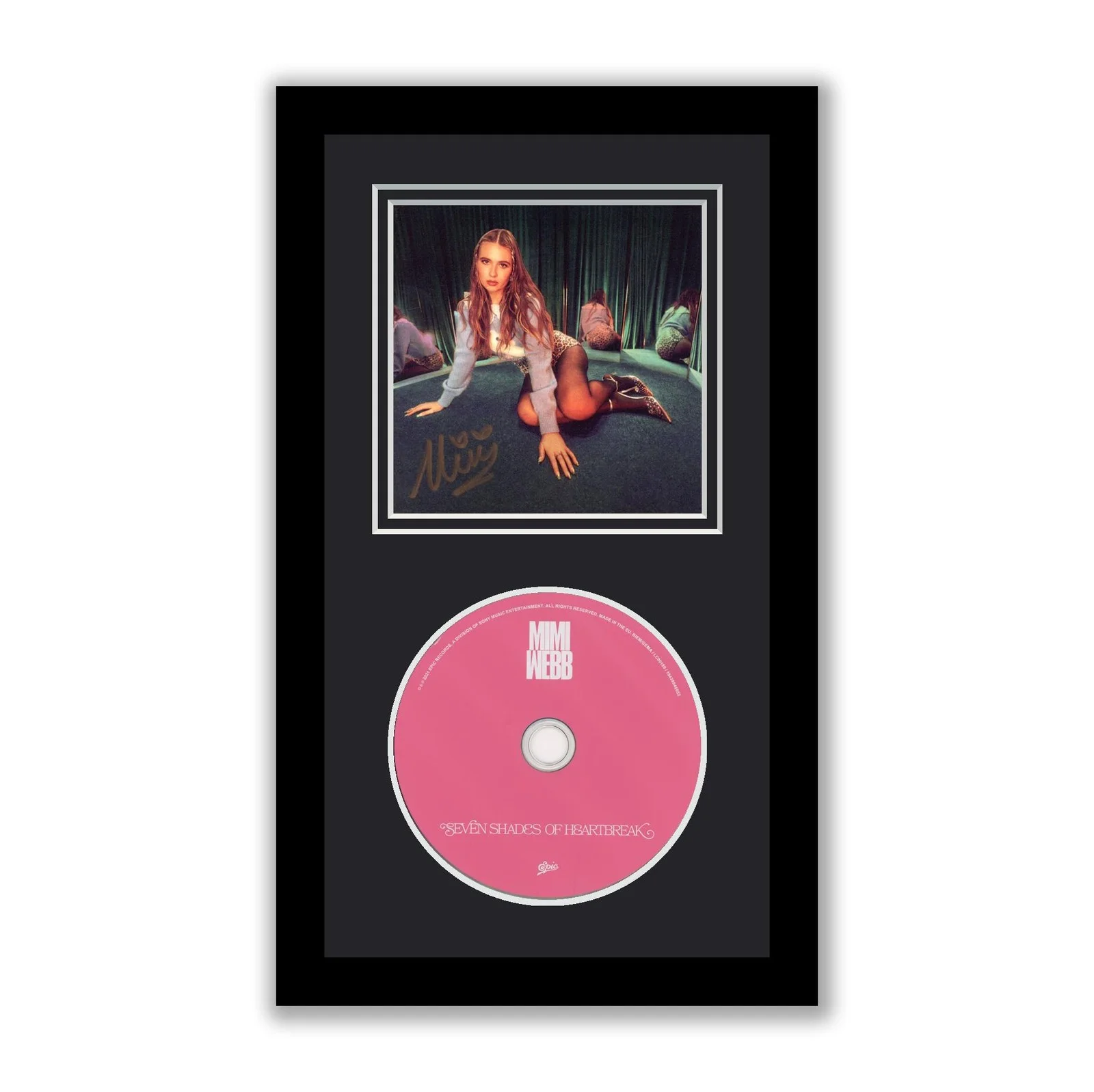 Mimi Webb — Mimi Webb Autographed Signed Framed CD Seven Shades Of Heartbreak ACOA