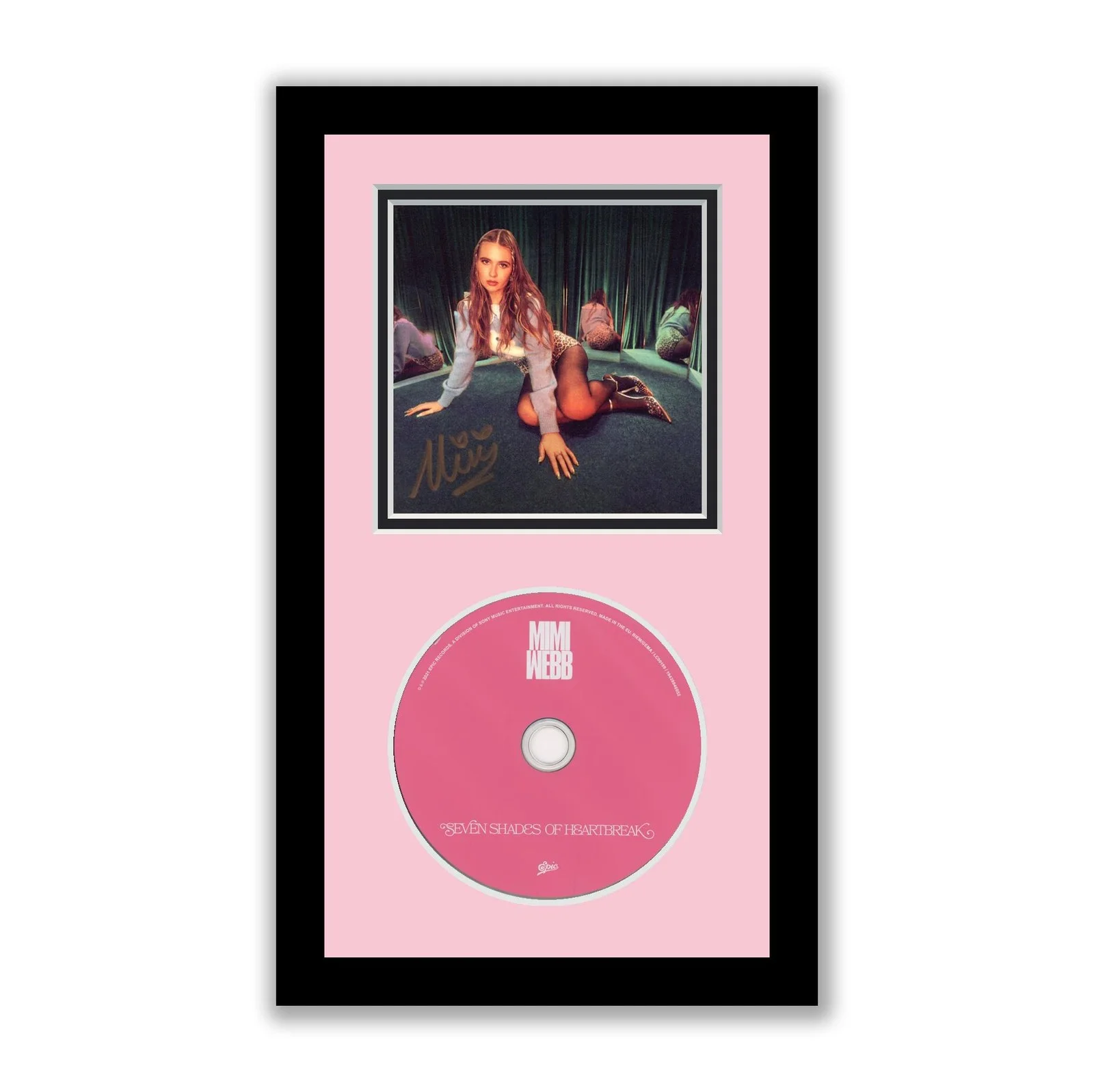 Mimi Webb — Mimi Webb Autographed Signed Framed CD Seven Shades Of Heartbreak ACOA
