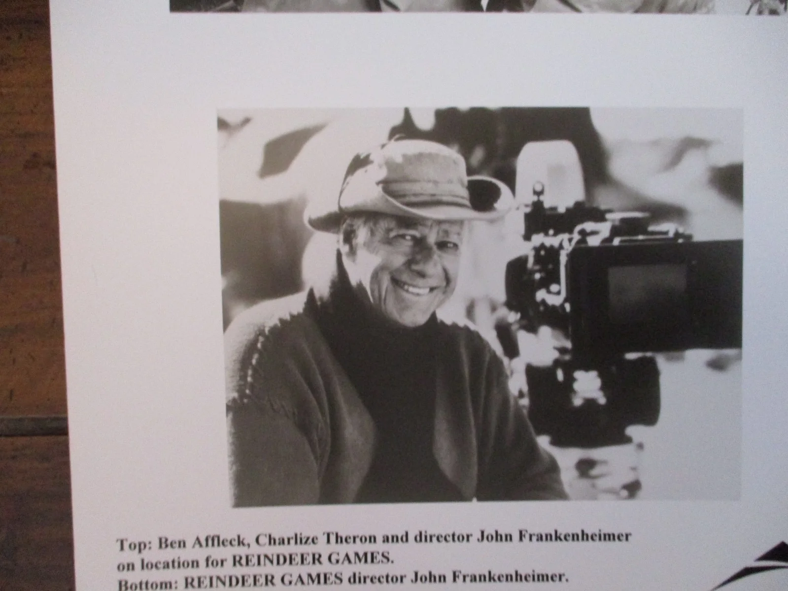 John Frankenheimer/Charlize Theron/Ben Affleck(REINDEER GAMES)8x10 2000 BW Photo, image 3