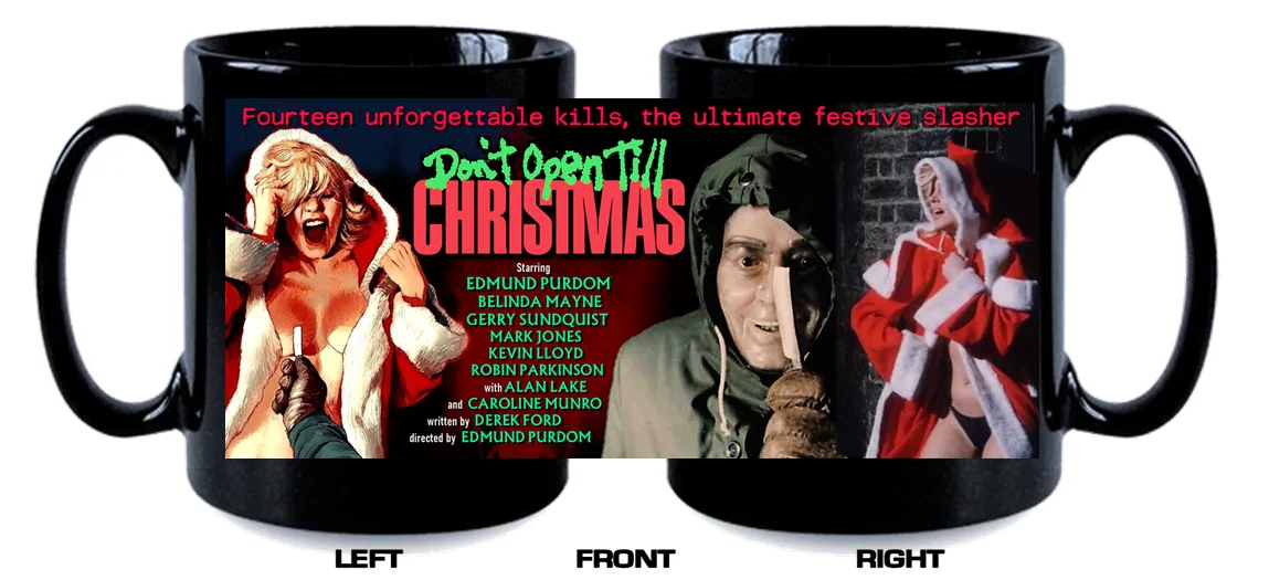 DON'T OPEN TILL CHRISTMAS FILM mugs Custom NEW 80's british slasher, image 3