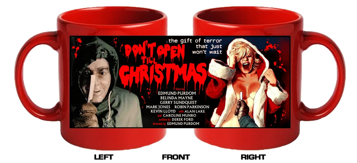 DON'T OPEN TILL CHRISTMAS FILM mugs Custom NEW 80's british slasher, image 4