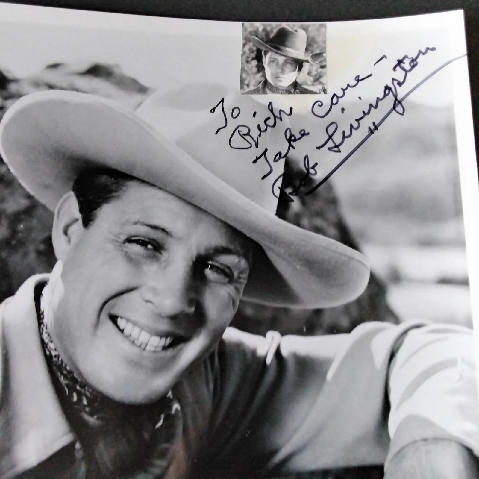 Bob Livingston SIGNED Photo Movie Actor Bold Caballero Lone Ranger 3 Mesquiteers, изображение 3