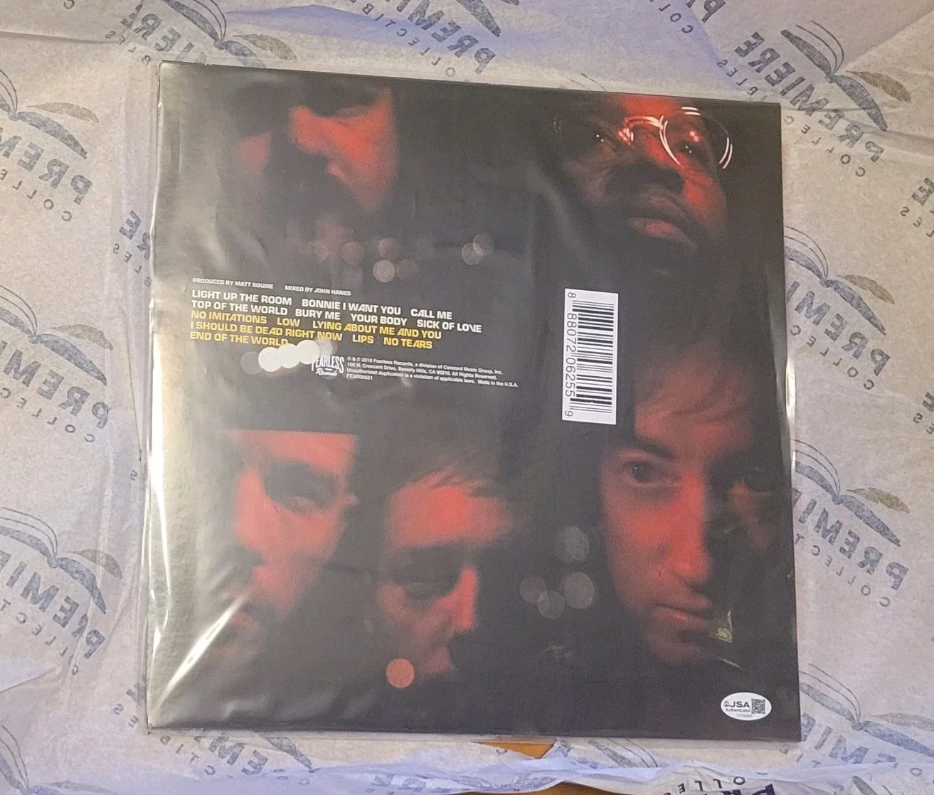 Plain White T's Band Signed Album Cover Vinyl Parallel Universe - JSA, image 2