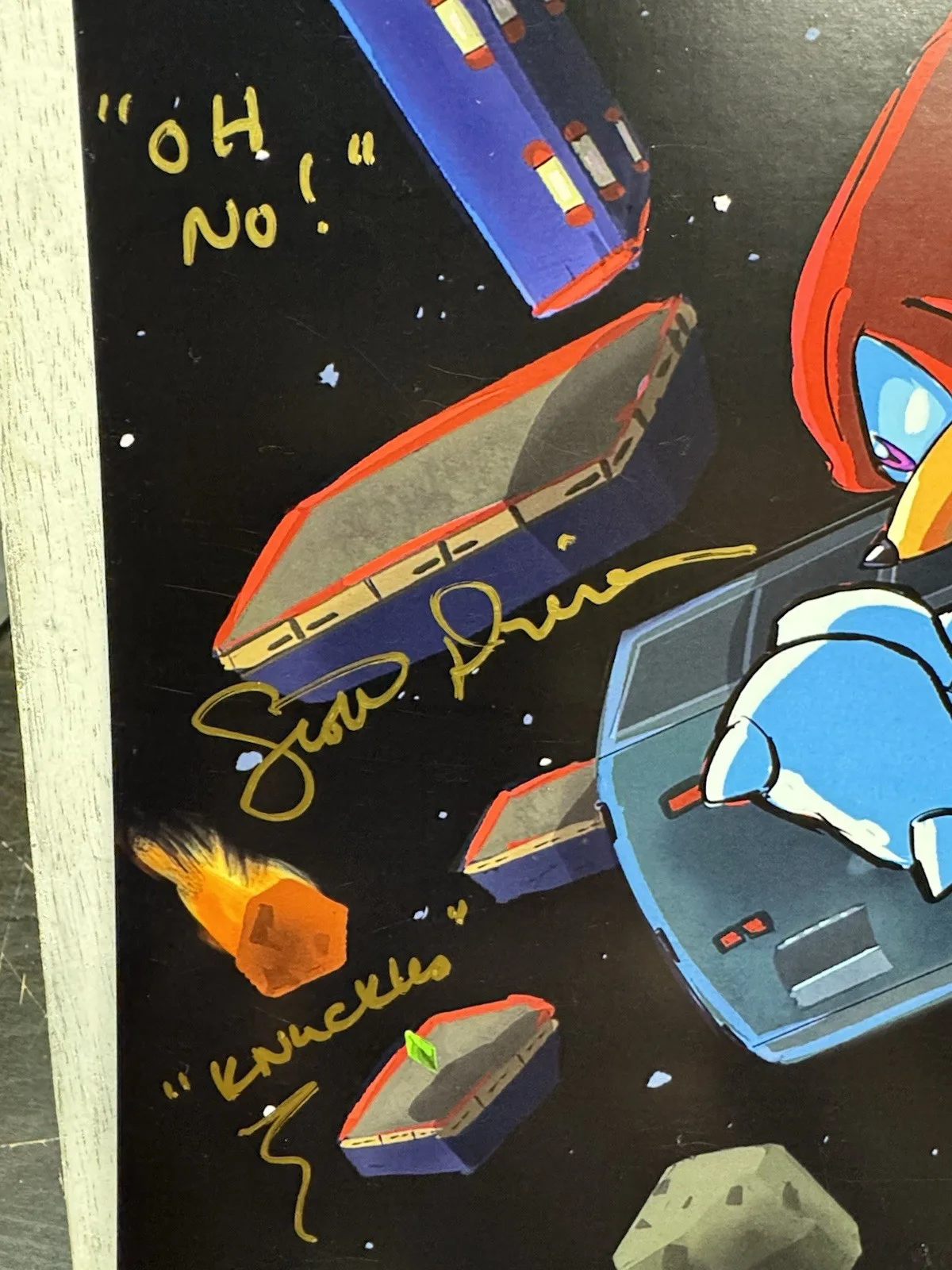 Scott Dreier — Sonic - Scott Dreier signed Knuckles 8x10 photo MAS COA, image 2
