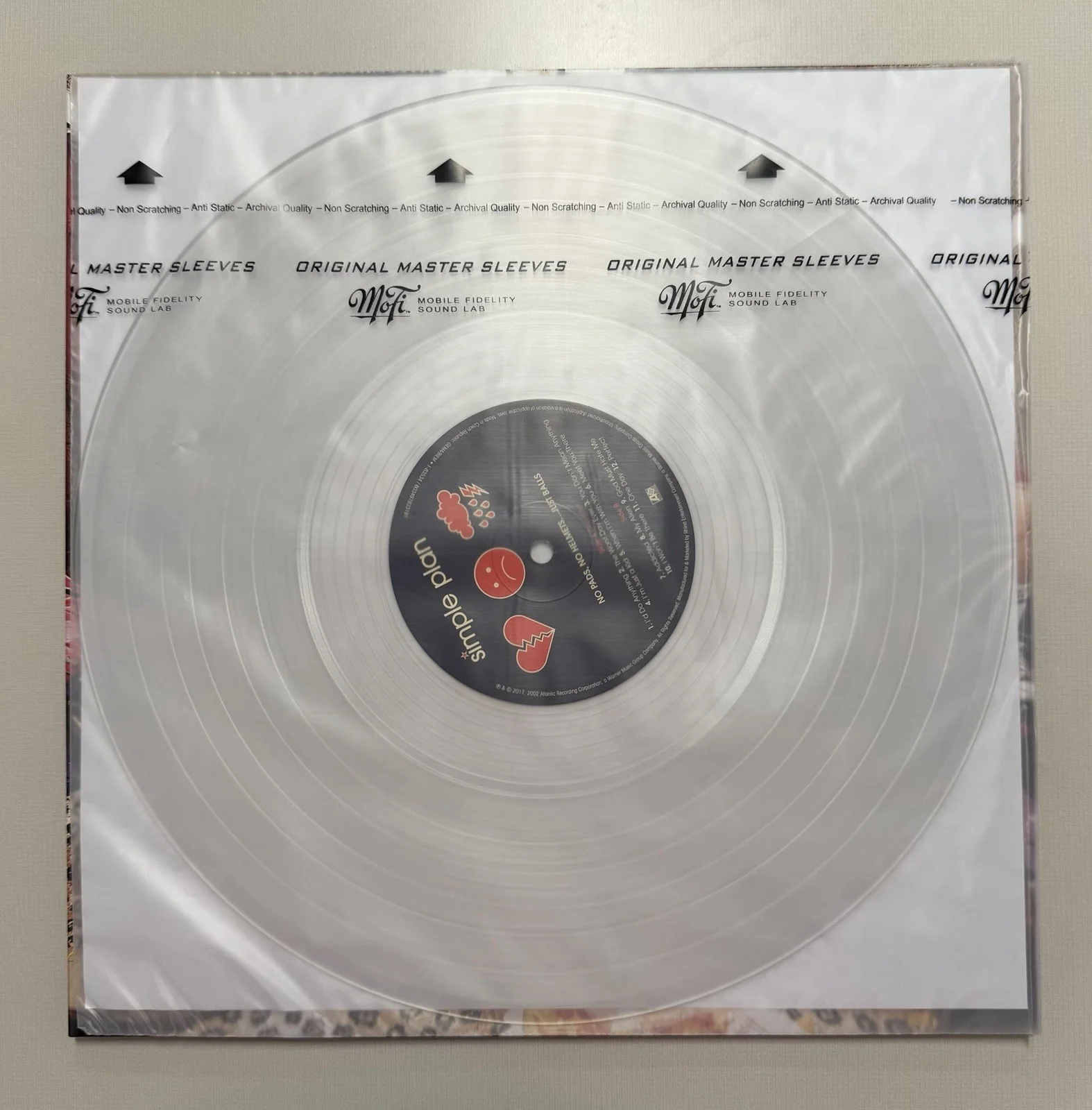 Simple Plan SIGNED No Pads, No Helmets, Just Balls Clear Crystal Vinyl LP Auto, image 3