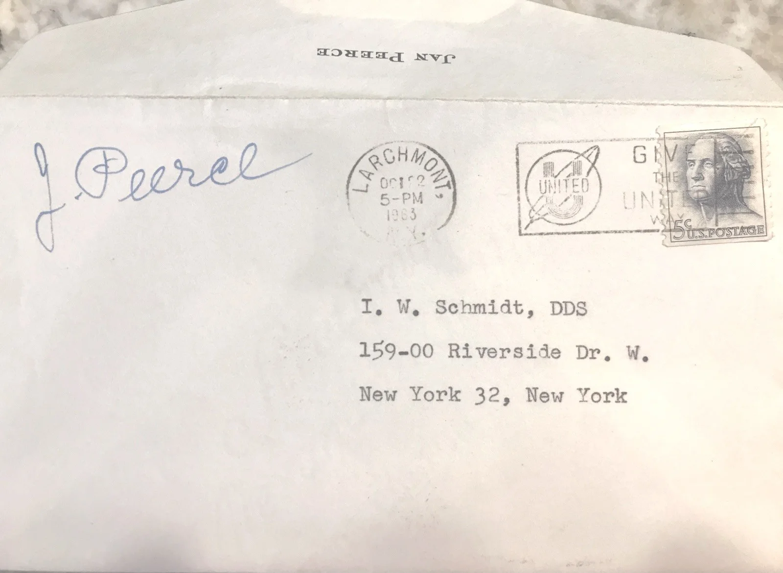 Jan Peerce- (Opera Singer) 1963 signed letter - personalized stationery/envelope, image 3