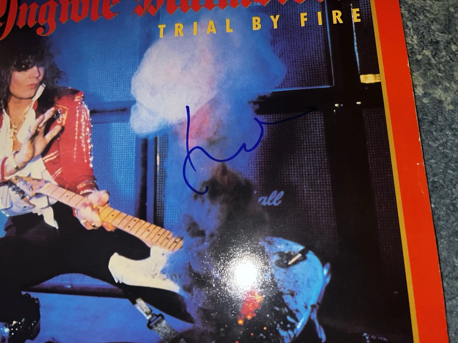 Yngwie Malmsteen Signed Trial By Fire Vinyl Heavy Metal Superstar Legend Beckett, изображение 2