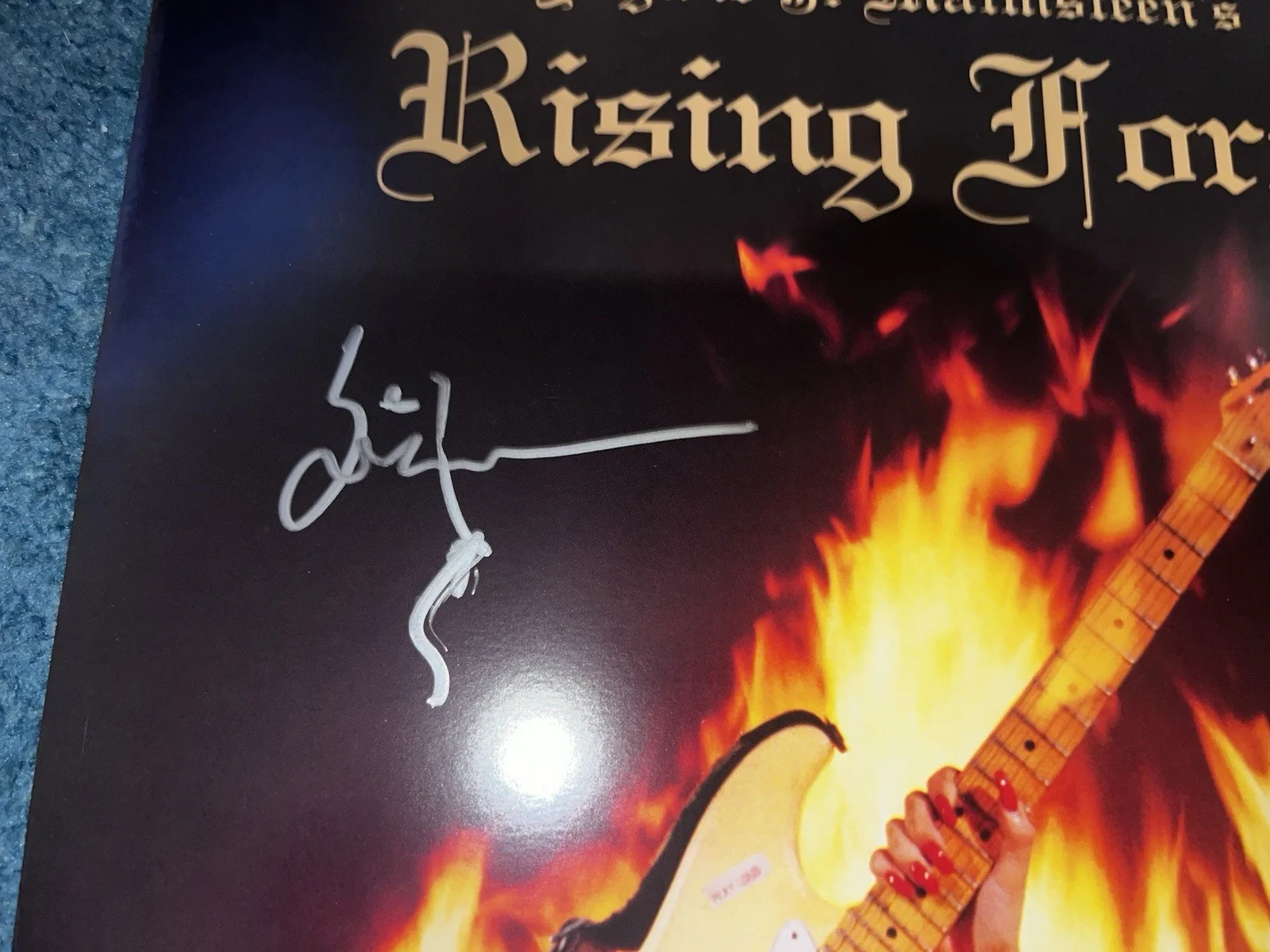 Yngwie Malmsteen Signed Rising Force Vinyl Heavy Metal Star Legend Beckett #2, изображение 2