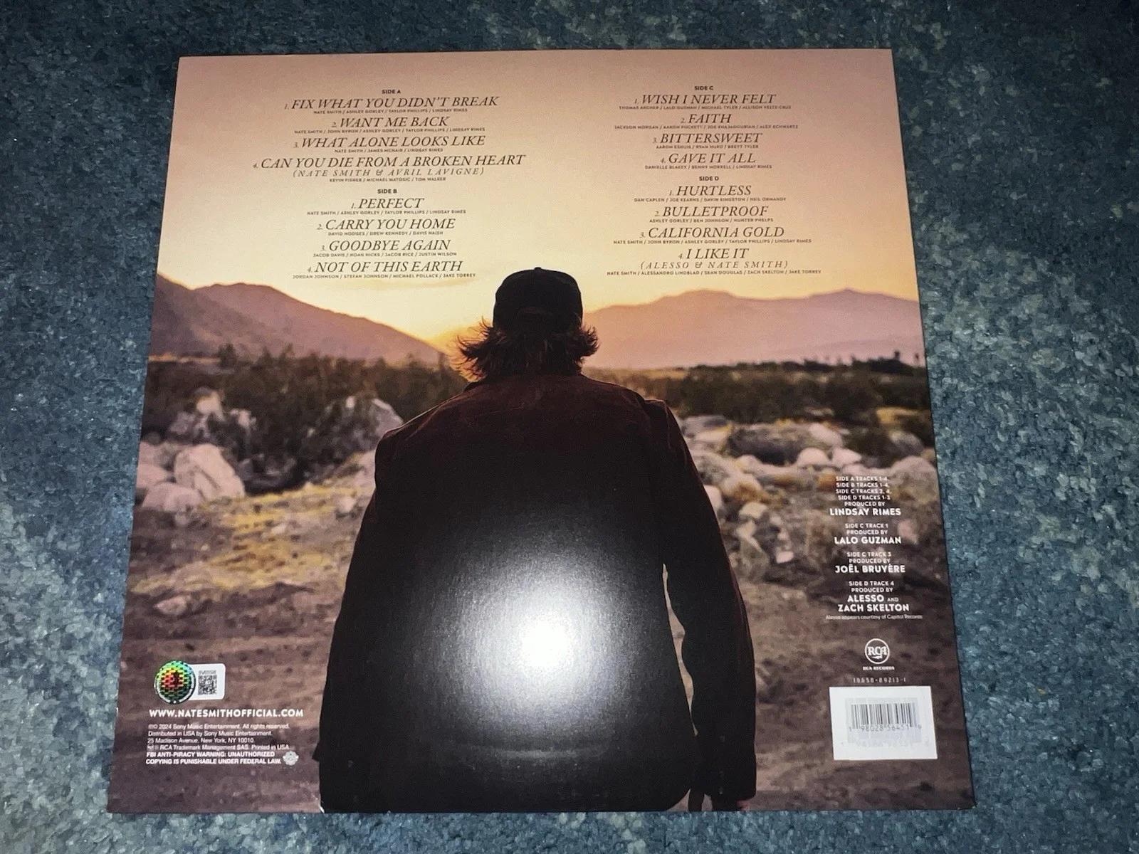 Nate Smith Signed California Gold Vinyl Country Legend Beckett, image 3