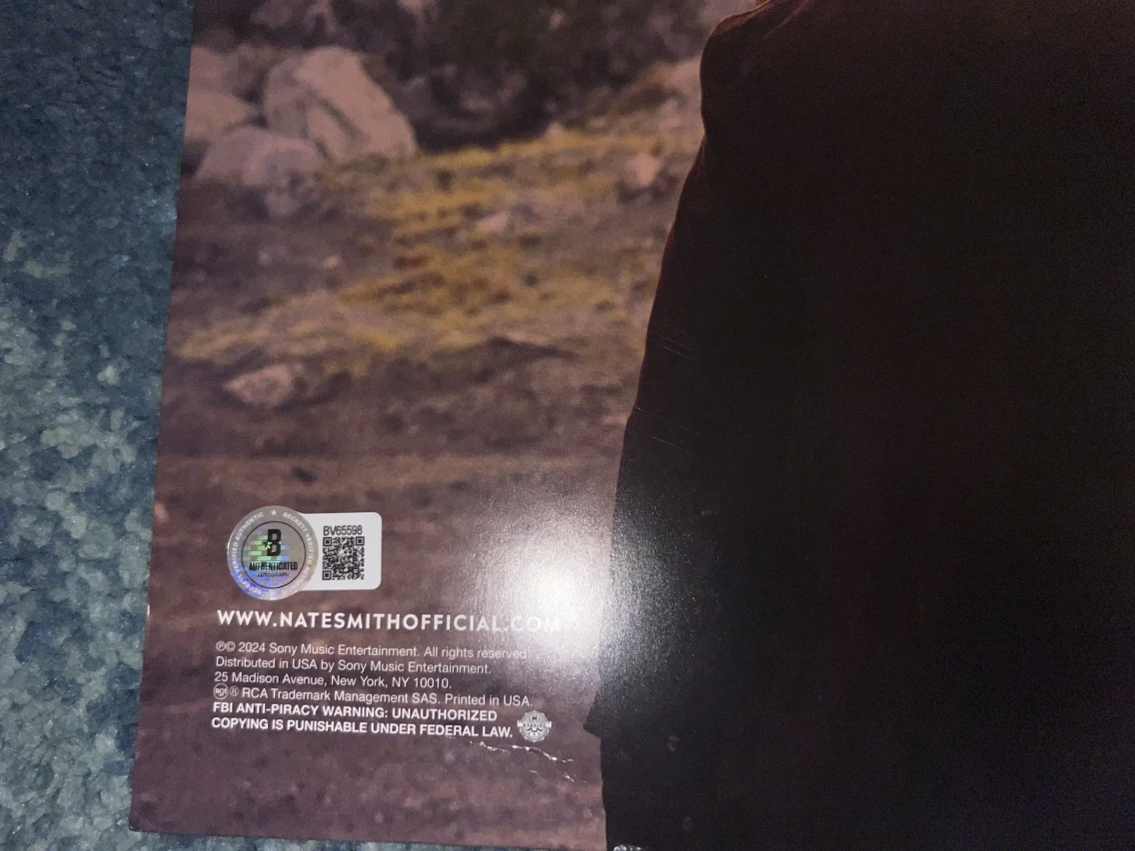 Nate Smith Signed California Gold Vinyl Country Legend Beckett, image 4