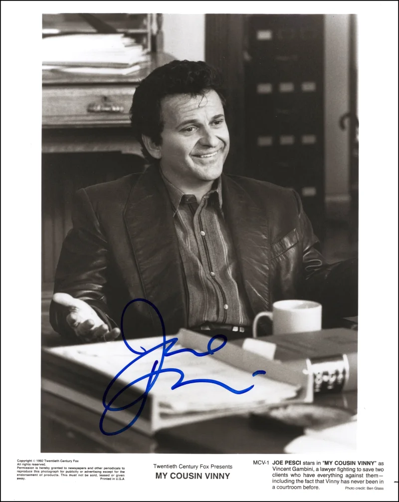 Joe Pesci — Joe Pesci Signed Autograph Original 8x10 Press Still Photo - My Cousin Vinny JSA