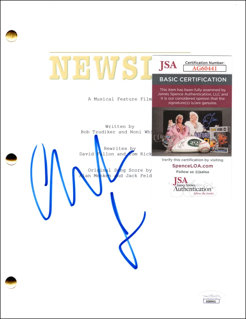Christian Bale — Christian Bale Signed Autograph Disney Newsies Movie Script Screenplay - JSA COA, image 2