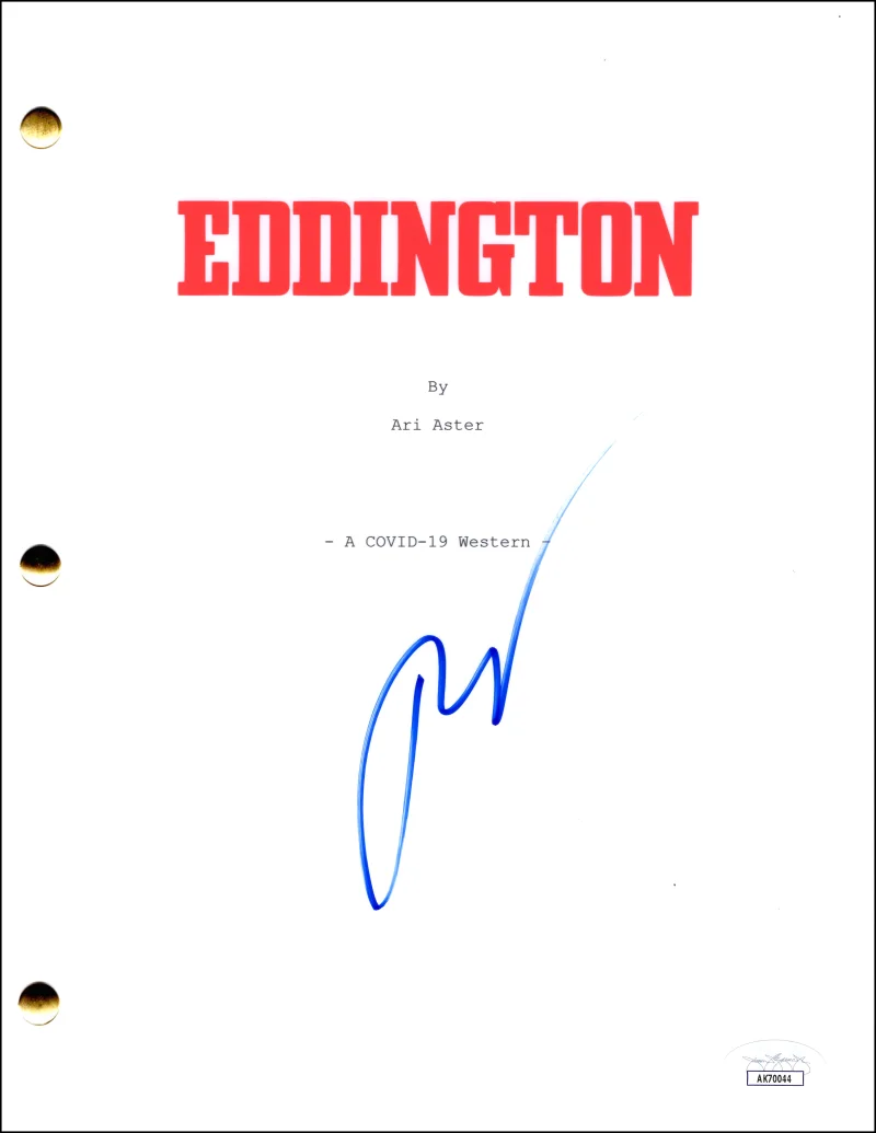 Ari Aster — Ari Aster Signed Autograph Eddington Full Movie Script Screenplay w/ JSA COA