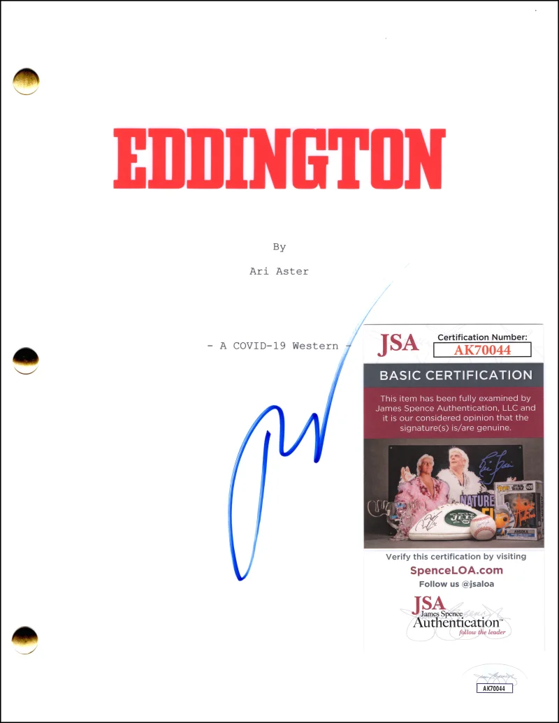 Ari Aster — Ari Aster Signed Autograph Eddington Full Movie Script Screenplay w/ JSA COA, изображение 2