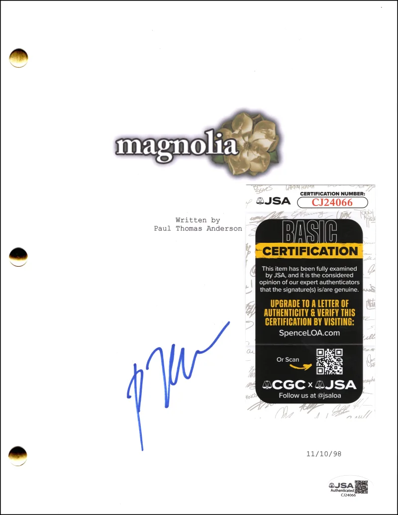 Paul Thomas Anderson — Paul Thomas Anderson Signed Autograph Magnolia Movie Script Screenplay - JSA COA, image 2