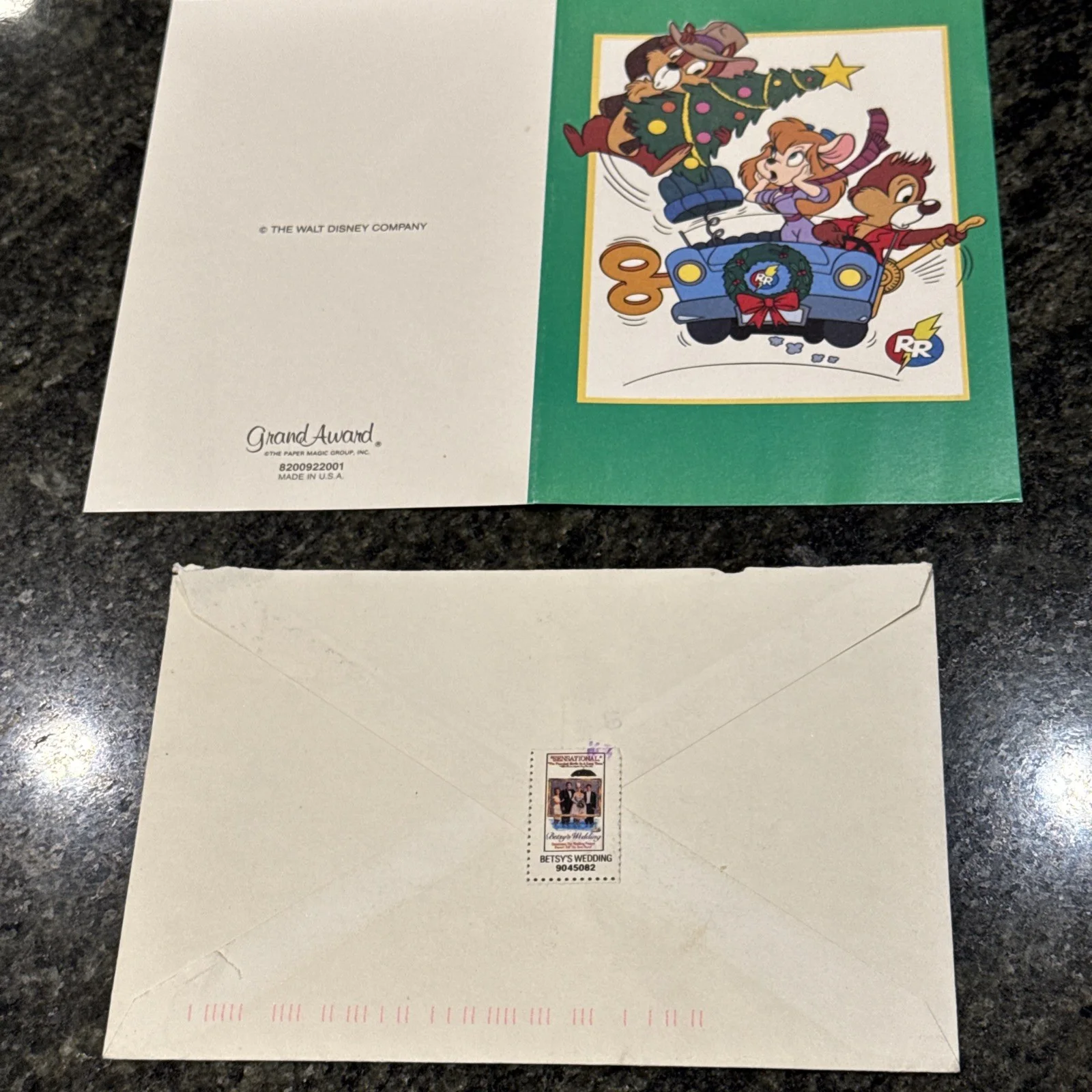 3 Stooges Supporting Actor Emil Sitka Signed Christmas Card W/Envelope 1992, image 4