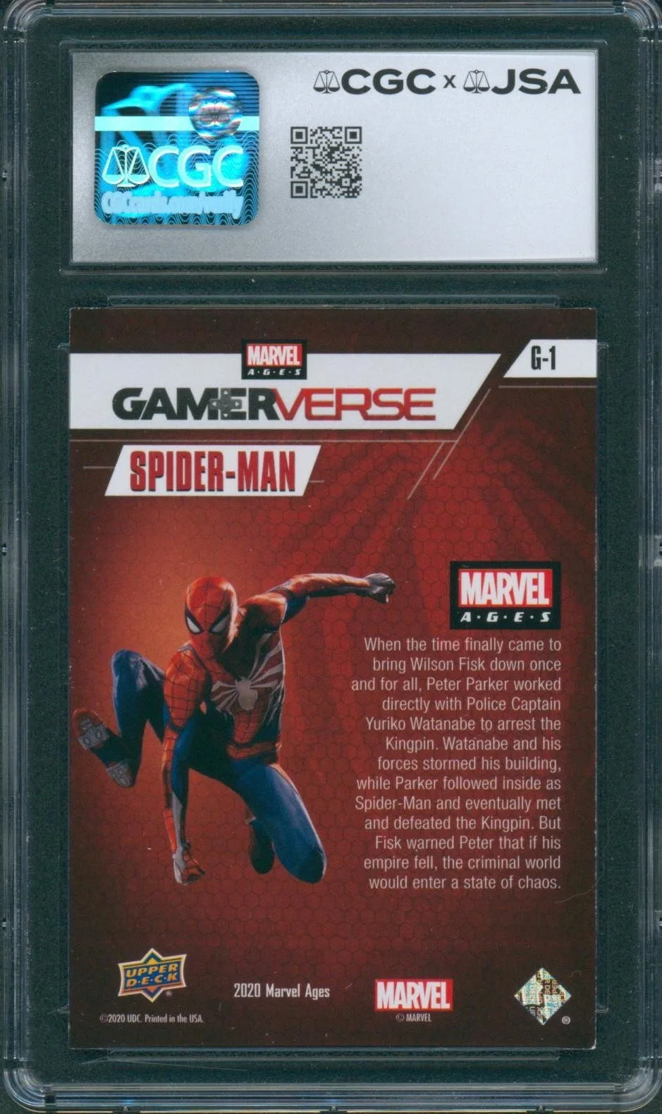 Yuri Lowenthal — Yuri Lowenthal Signed Card Spider-Man Marvel Ages Upper Deck CGC x JSA SLAB, image 2