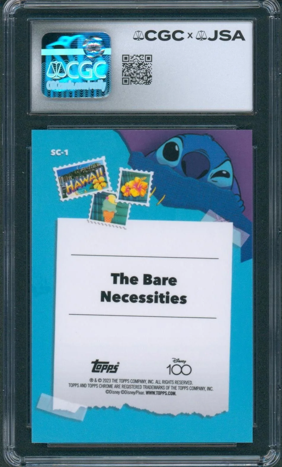 Chris Sanders — Chris Sanders Signed Stitch Card Mint 9.5 Disney 100 Topps Chrome CGC x JSA SLAB, image 2