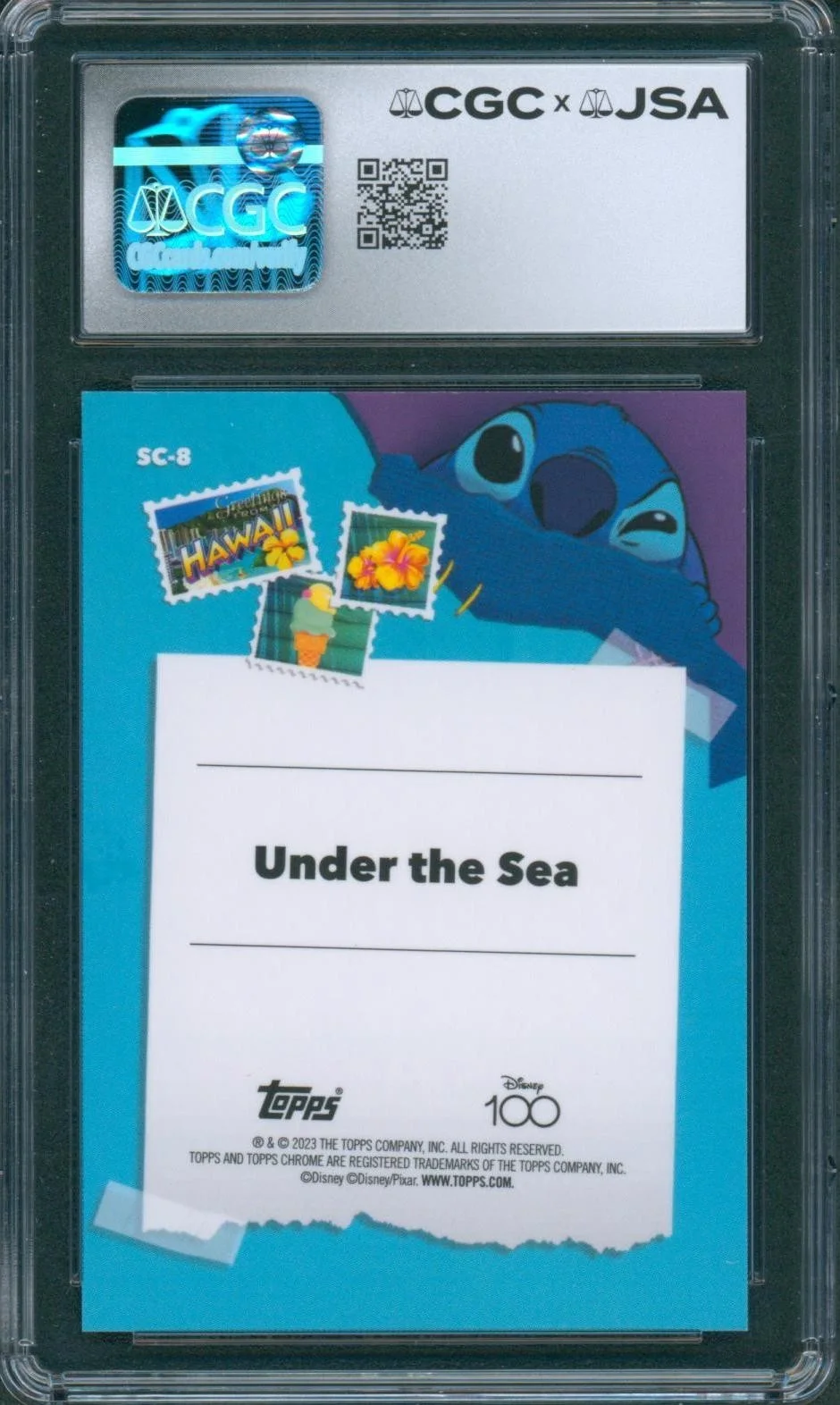 Chris Sanders — Chris Sanders Signed Stitch Card Mint 9 Disney 100 Topps Chrome CGC x JSA SLAB, изображение 2