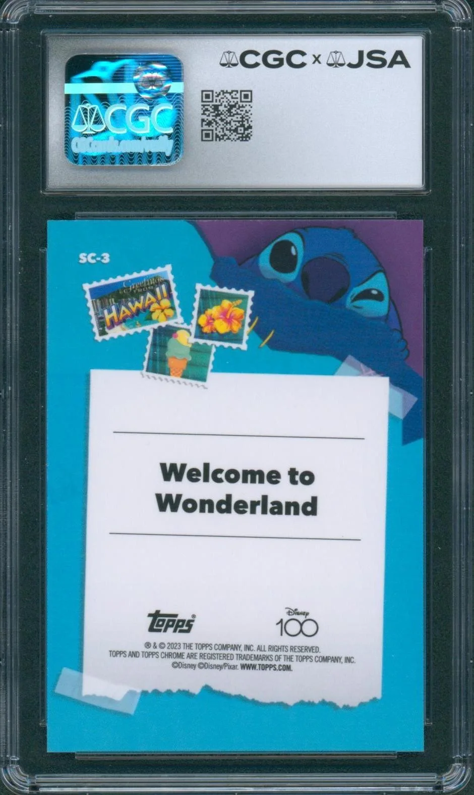 Chris Sanders — Chris Sanders Signed Stitch Card Mint 9 Disney 100 Topps Chrome CGC x JSA SLAB, image 2