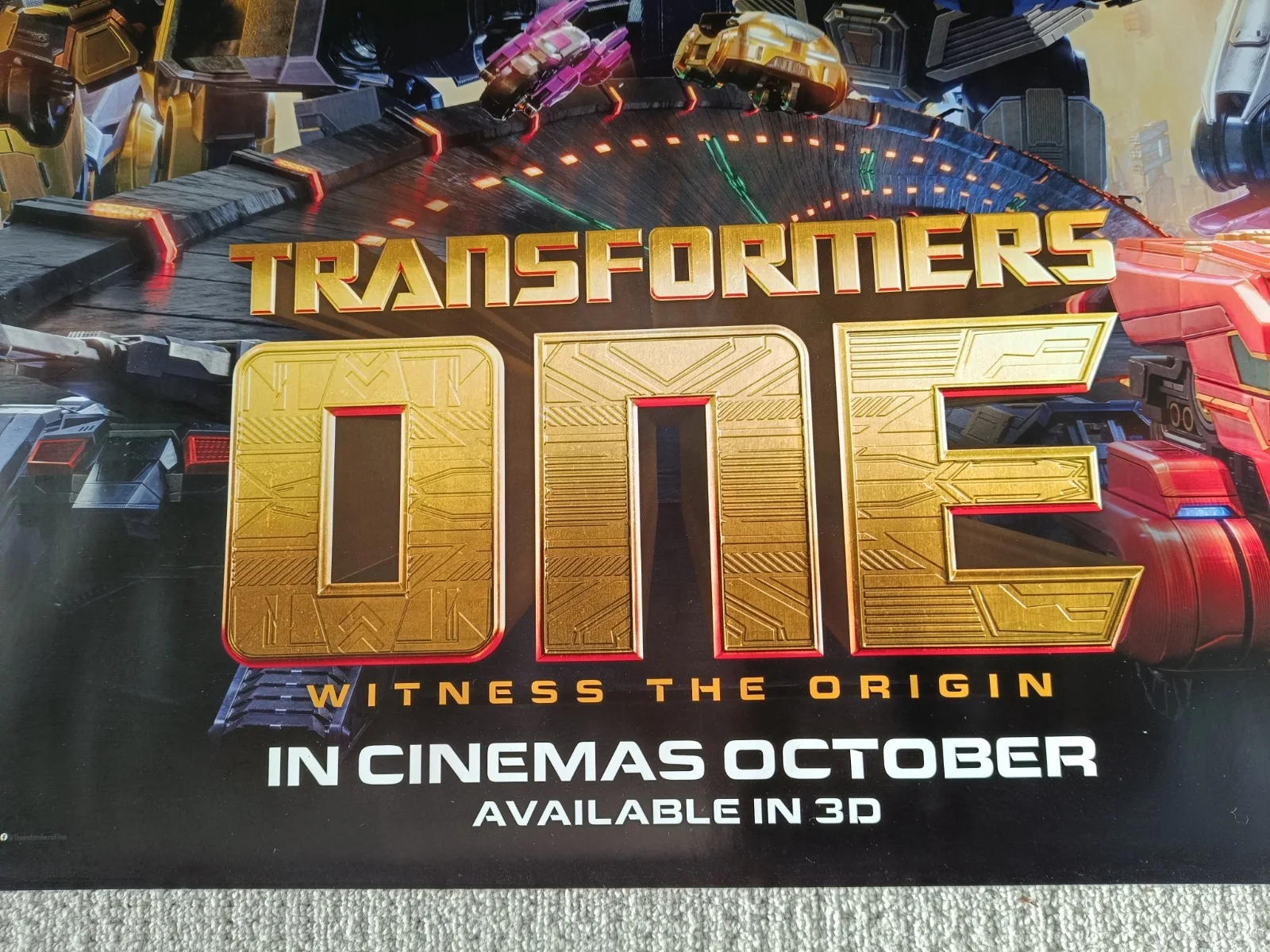 Transformers One Original Double Sided 2024 Quad Poster Chris Hemsworth, изображение 3