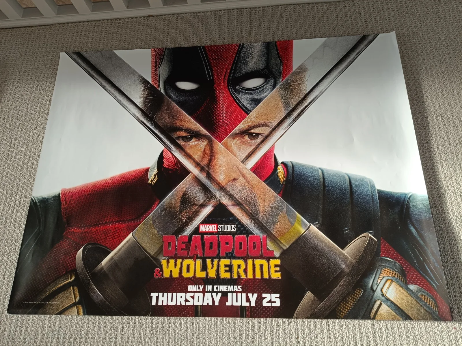 Deadpool & Wolverine Original UK Cinema Quad Poster 2024 Marvel 30x40", изображение 2