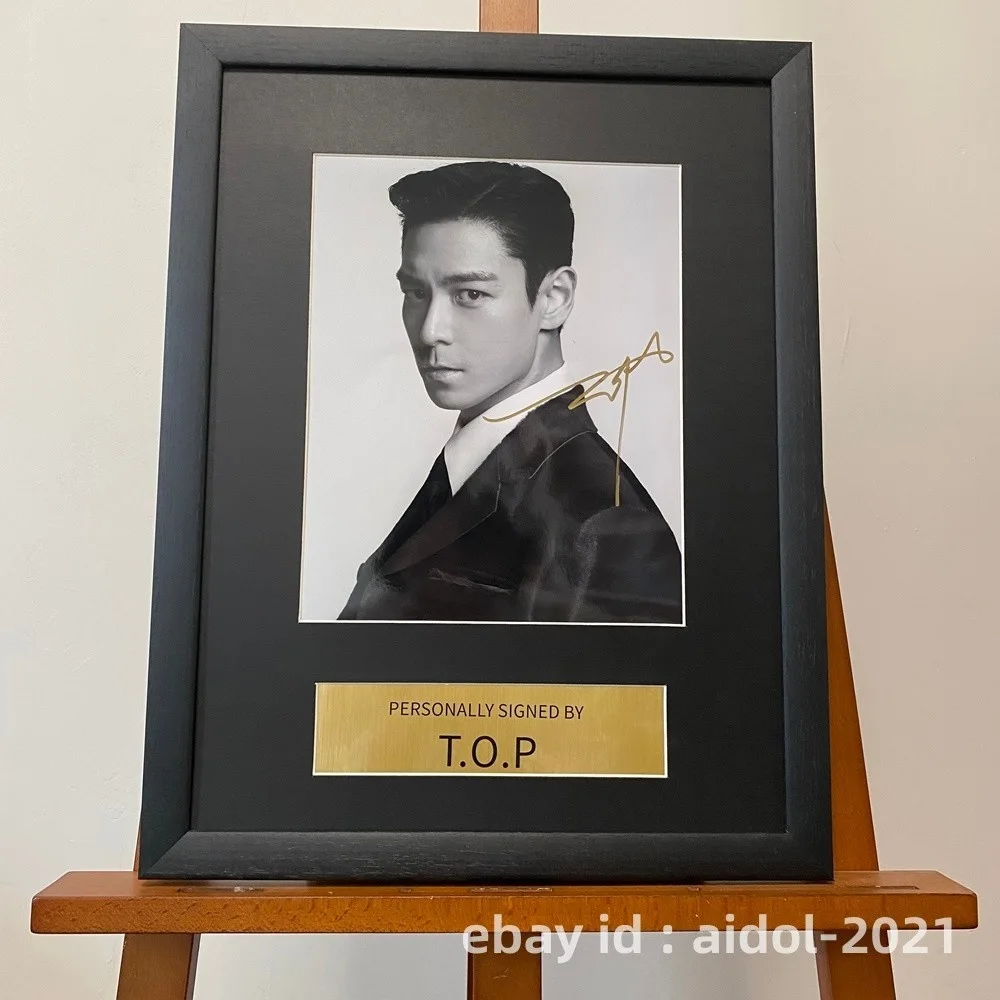 BIGBANG T.O.P TOP Autographed Signed Photo 8*10 K-POP Collection RARE 2025D, изображение 2