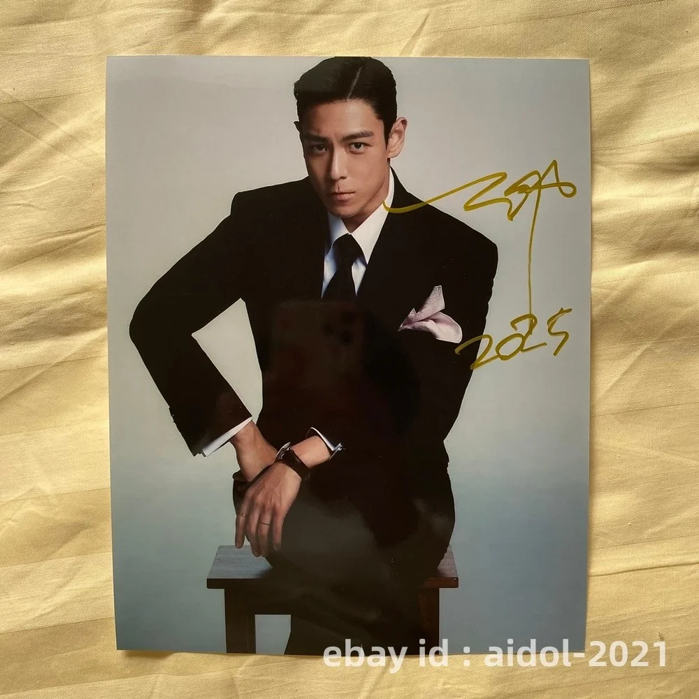 BIGBANG T.O.P TOP Autographed Signed Photo 8*10 K-POP Collection RARE 2025A, изображение 3