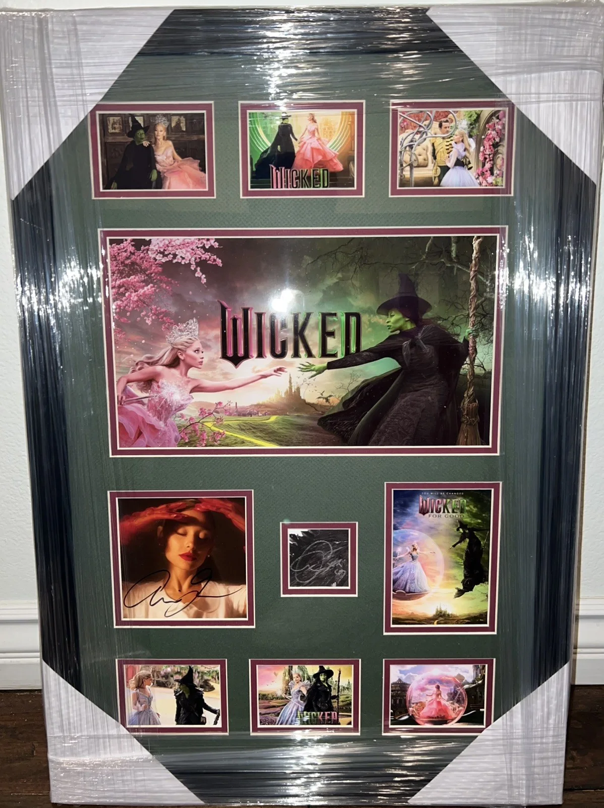 Ariana Grande, Cynthia Erivo — SIGNED Wicked Ariana Grande Cynthia Erivo 26x18 Framed w/COA