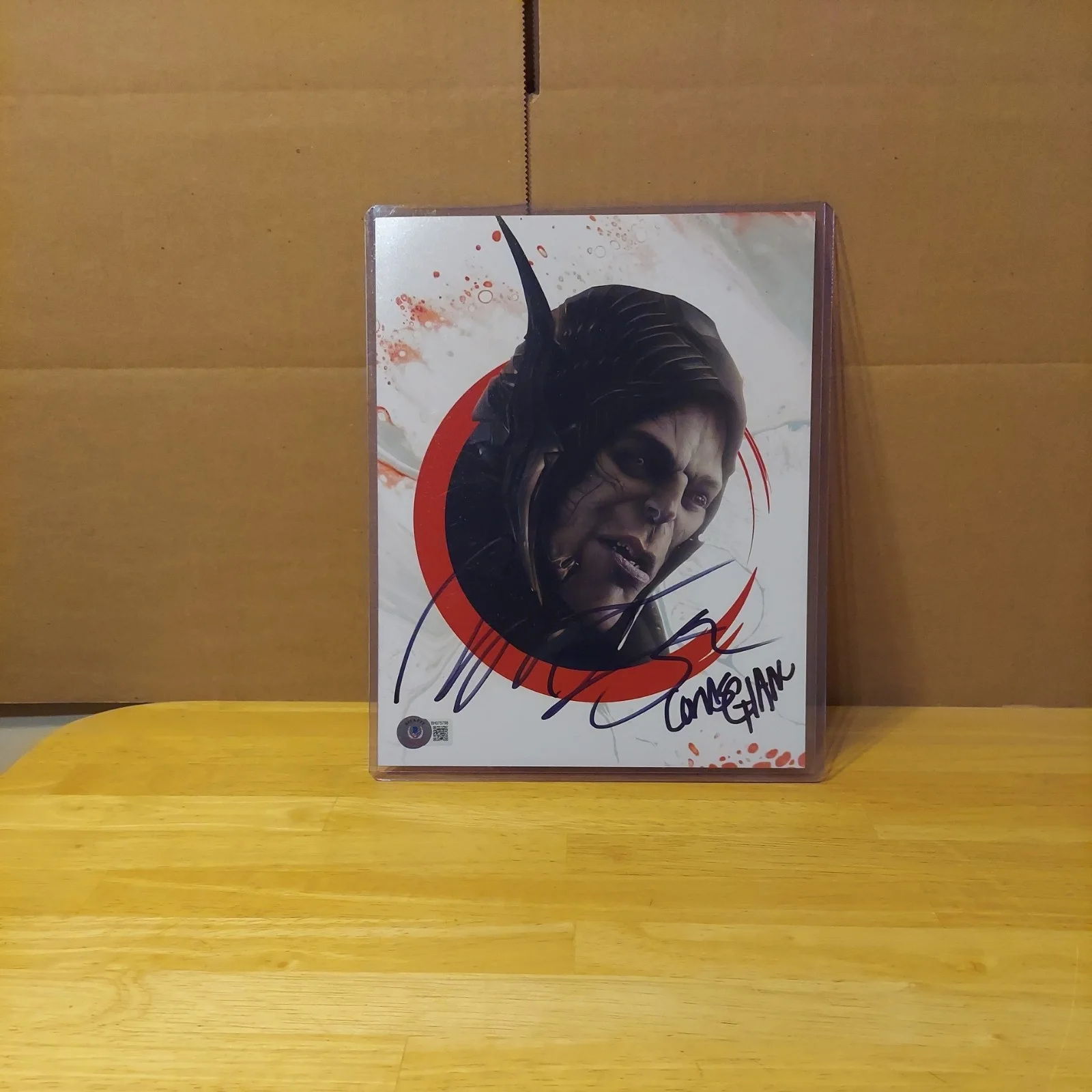 MICHAEL JAMES SHAW Marvel Infinity War CORVUS GLAIVE signed autographed 8x10 Bam, image 2