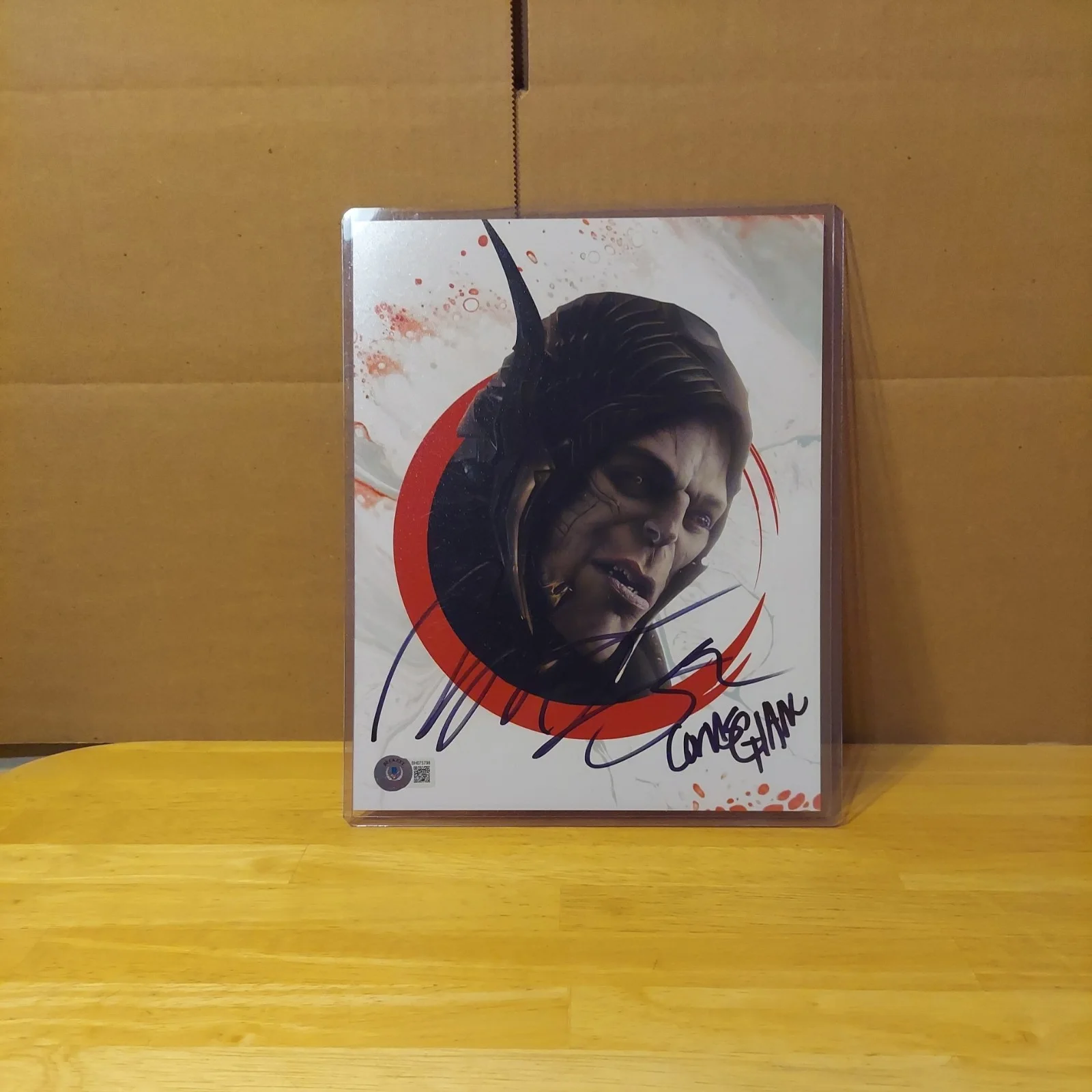 MICHAEL JAMES SHAW Marvel Infinity War CORVUS GLAIVE signed autographed 8x10 Bam, image 3