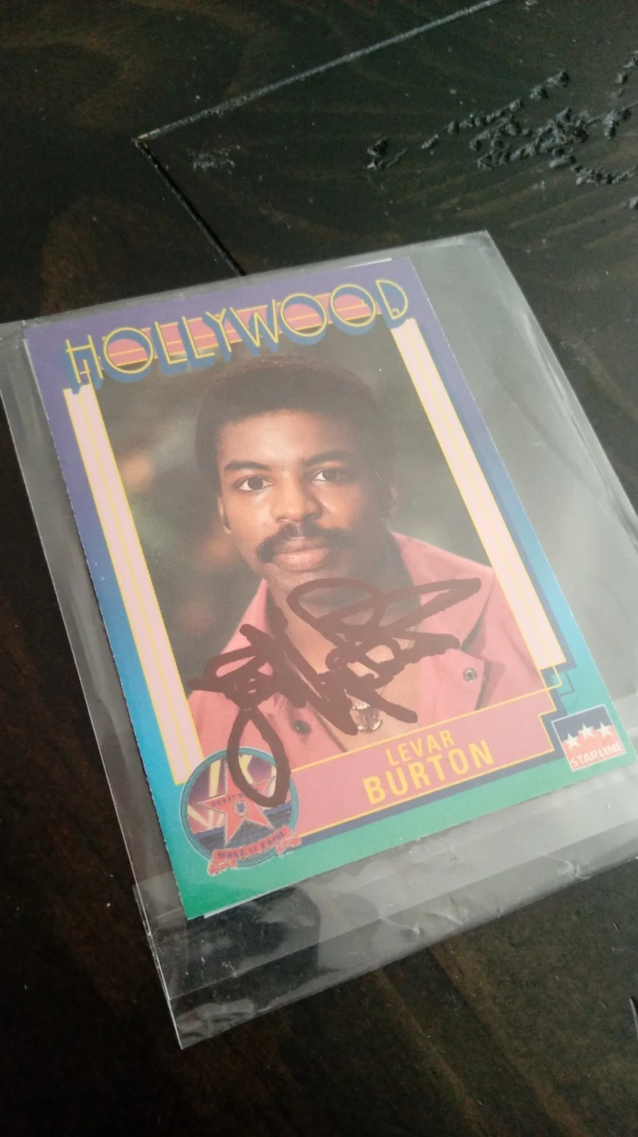 Levar Burton — SIGNED Levar Burton AUTOGRAPHED Hollywood WALK OF FAME Rare Card READING RAINBOW, изображение 3