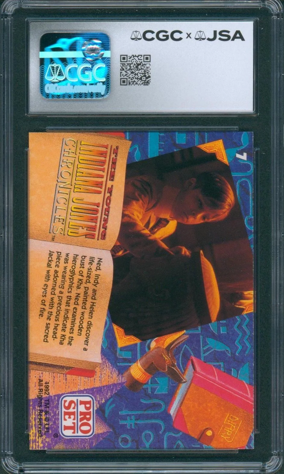 Corey Carrier — Corey Carrier Signed Card Young Indiana Jones Chronicles Auto CGC x JSA SLAB, изображение 2