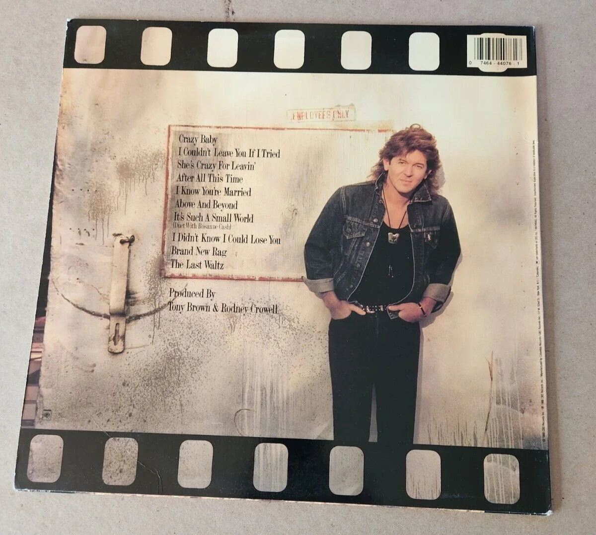 Rodney Crowell Autographed LP Vinyl Album Diamonds & Dirt, изображение 3