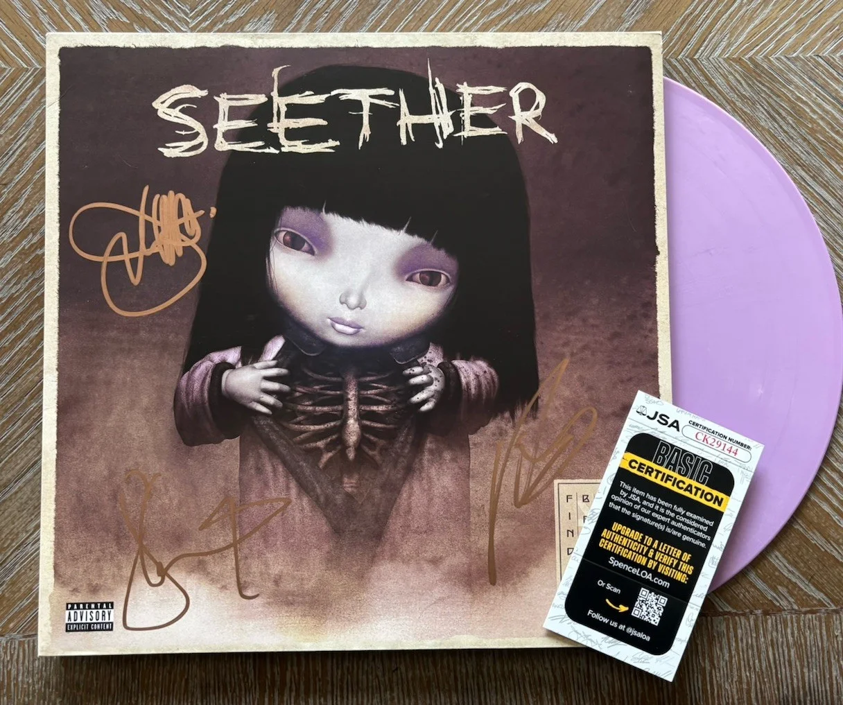 SEETHER Finding Beauty in Negative Spaces SIGNED Vinyl LP Record JSA autograph, image 2