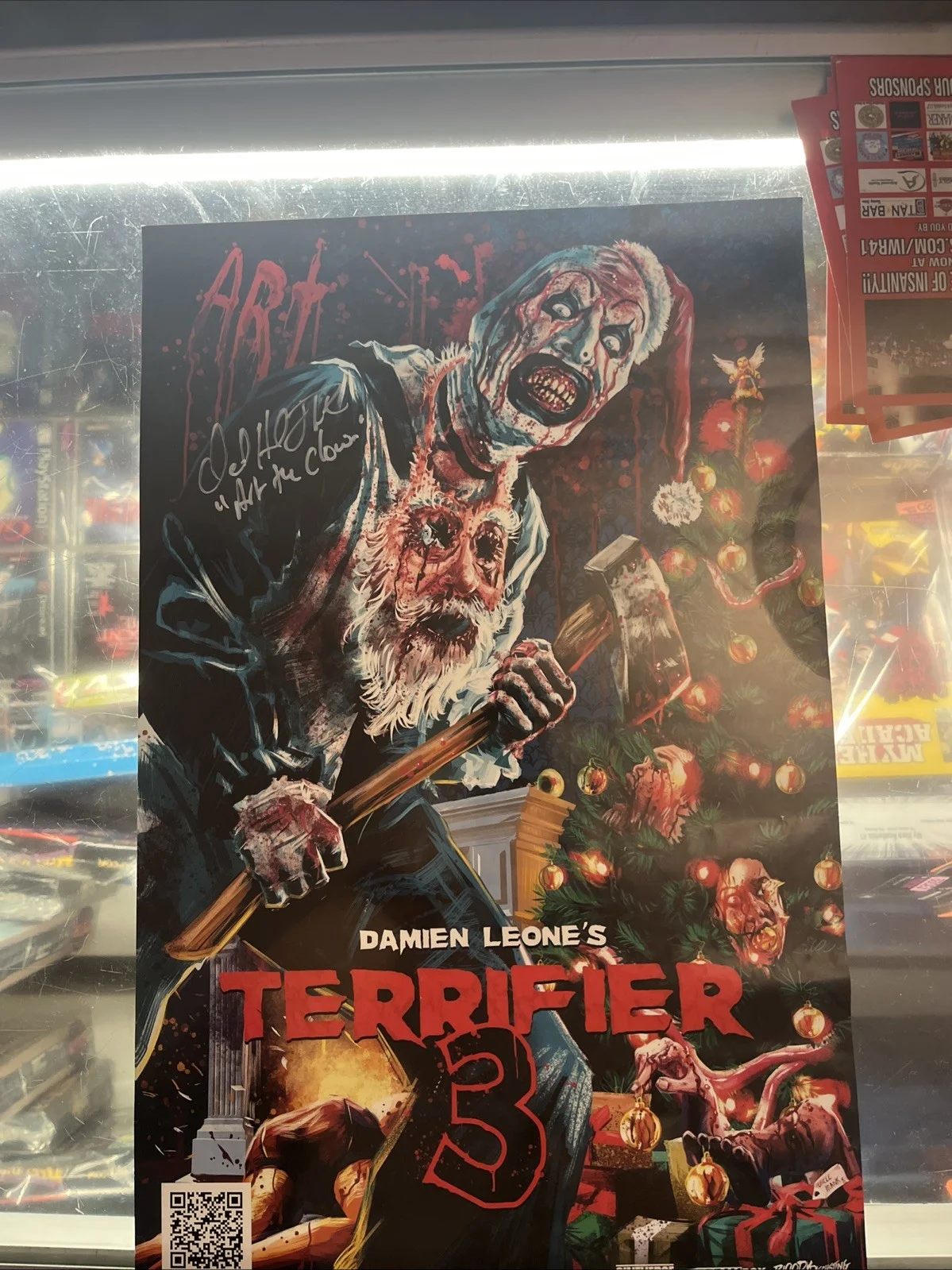 David Howard Thornton — David Howard Thornton Terrifier 3 signed 11x17 photo Art the Clown