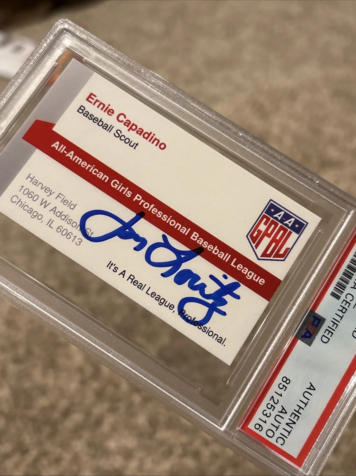 Jon Lovitz — Jon Lovitz Signed A League Of Their Own GPBL Ernie Capadino Business Card PSA, изображение 2