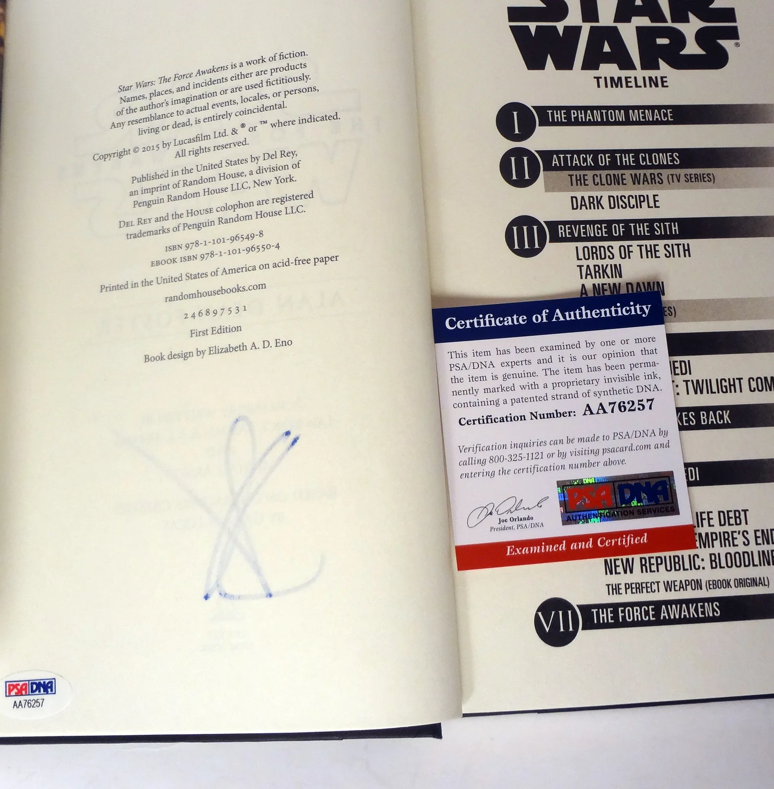 JJ Abrams — JJ Abrams Signed Star Wars The Force Awakens Movie Script Book PSA/DNA COA, image 2