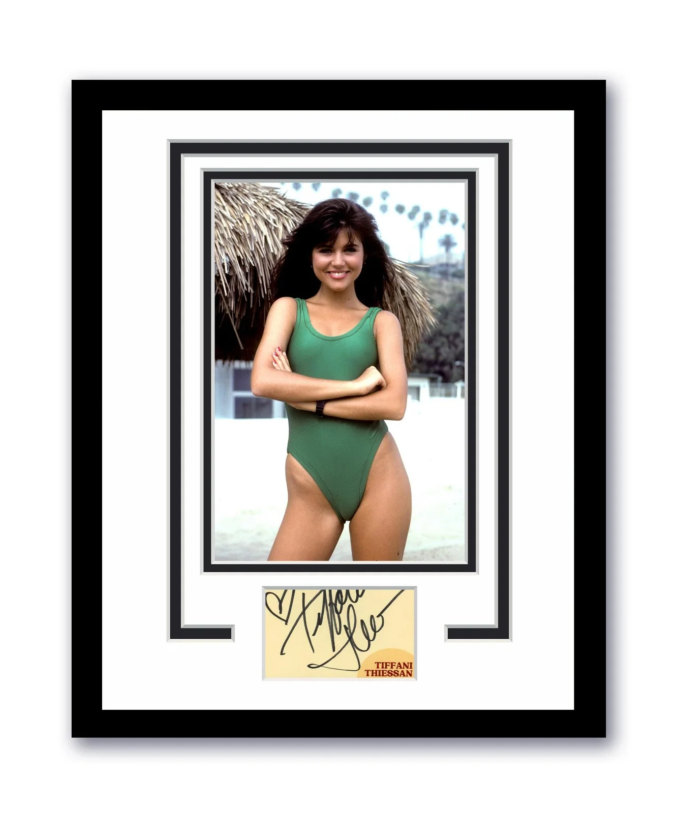 Tiffani Thiessen — Saved By The Bell Tiffani Thiessen Signed 11x14 Framed Photo Kelly Kapowski ACOA