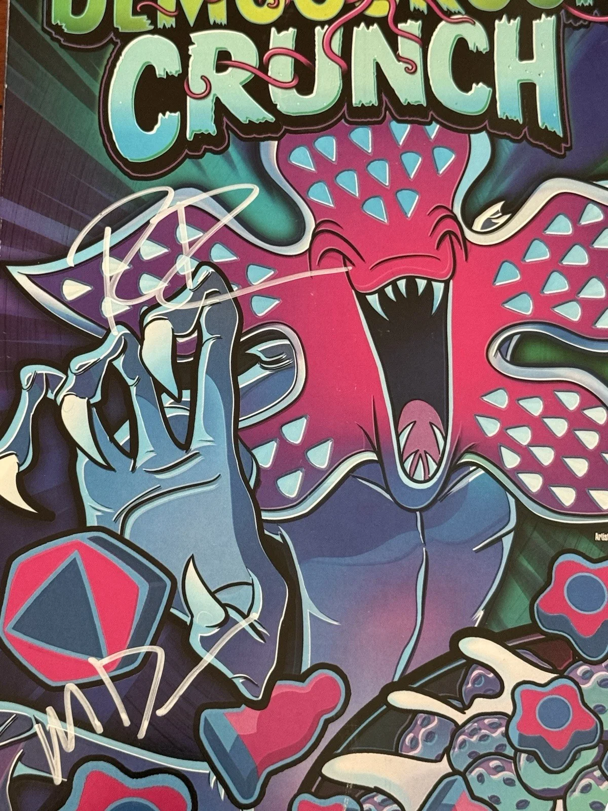 Matt Duffer, Ross Duffer — Duffer Brothers signed Stranger Things Kellogg’s Demogorgon Crunch LE /1000, image 3
