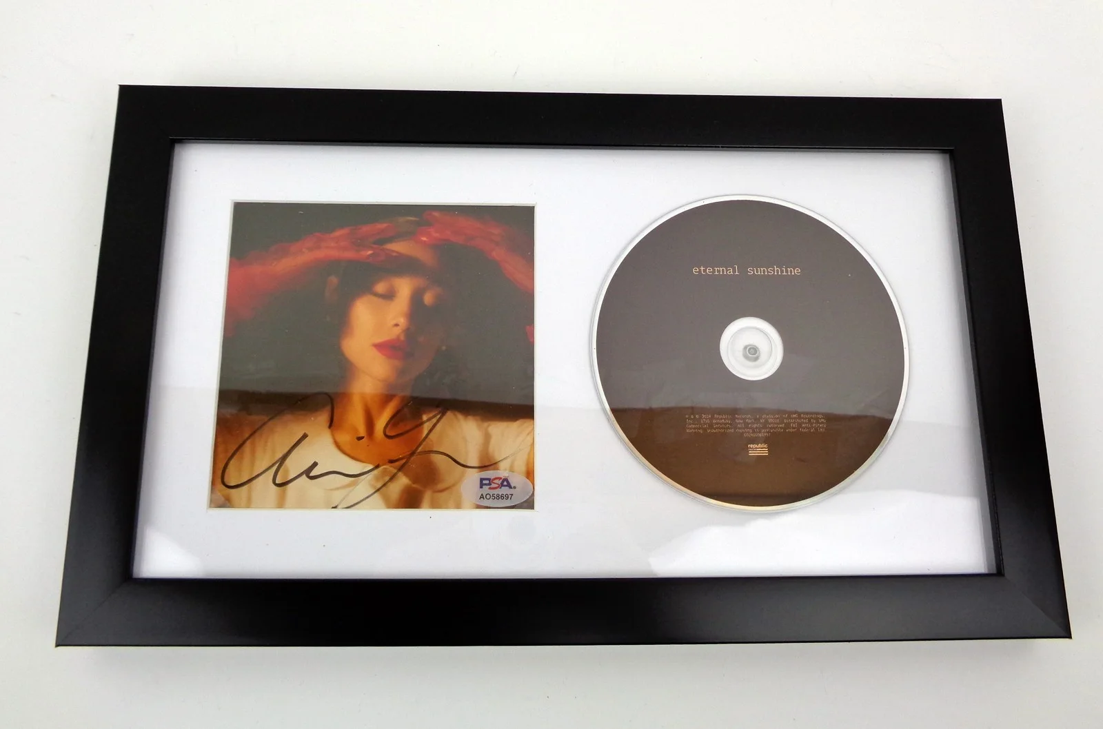 Ariana Grande — Ariana Grande Ari Signed Full Autograph Eternal Sunshine CD Framed PSA/DNA COA