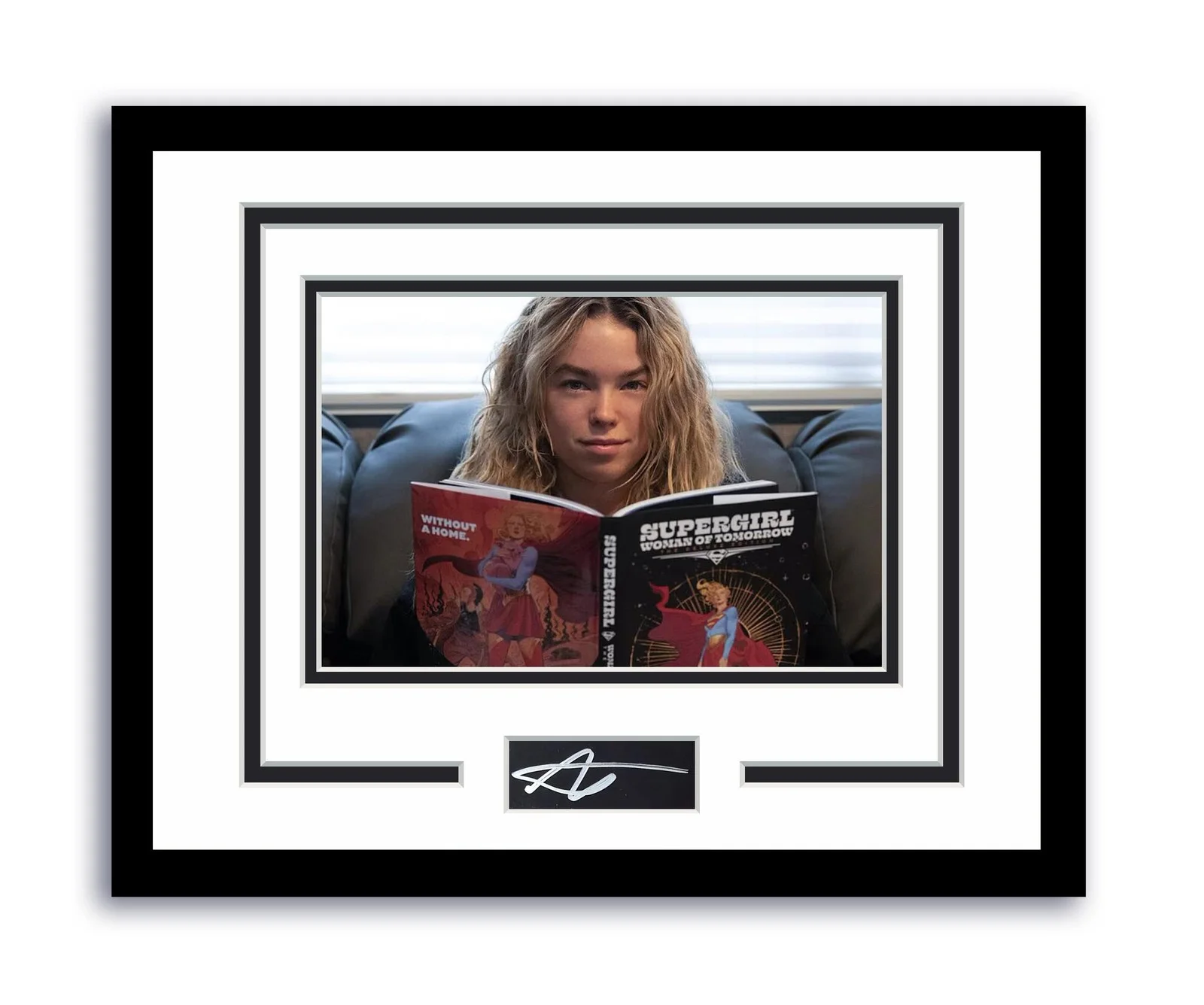 Milly Alcock — Supergirl Milly Alcock Autographed Signed 11x14 Framed Photo ACOA