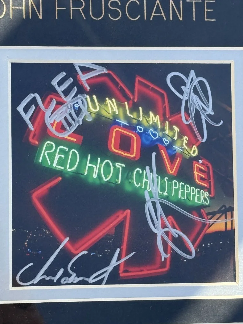 Red Hot Chili Peppers Signed Band CD Cover Flee Chad Smith +2 Framed GV 936306, image 2