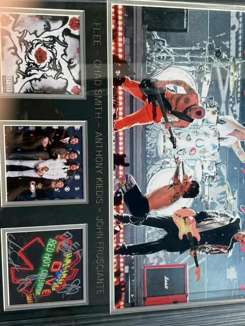 Red Hot Chili Peppers Signed Band CD Cover Flee Chad Smith +2 Framed GV 936306, image 3