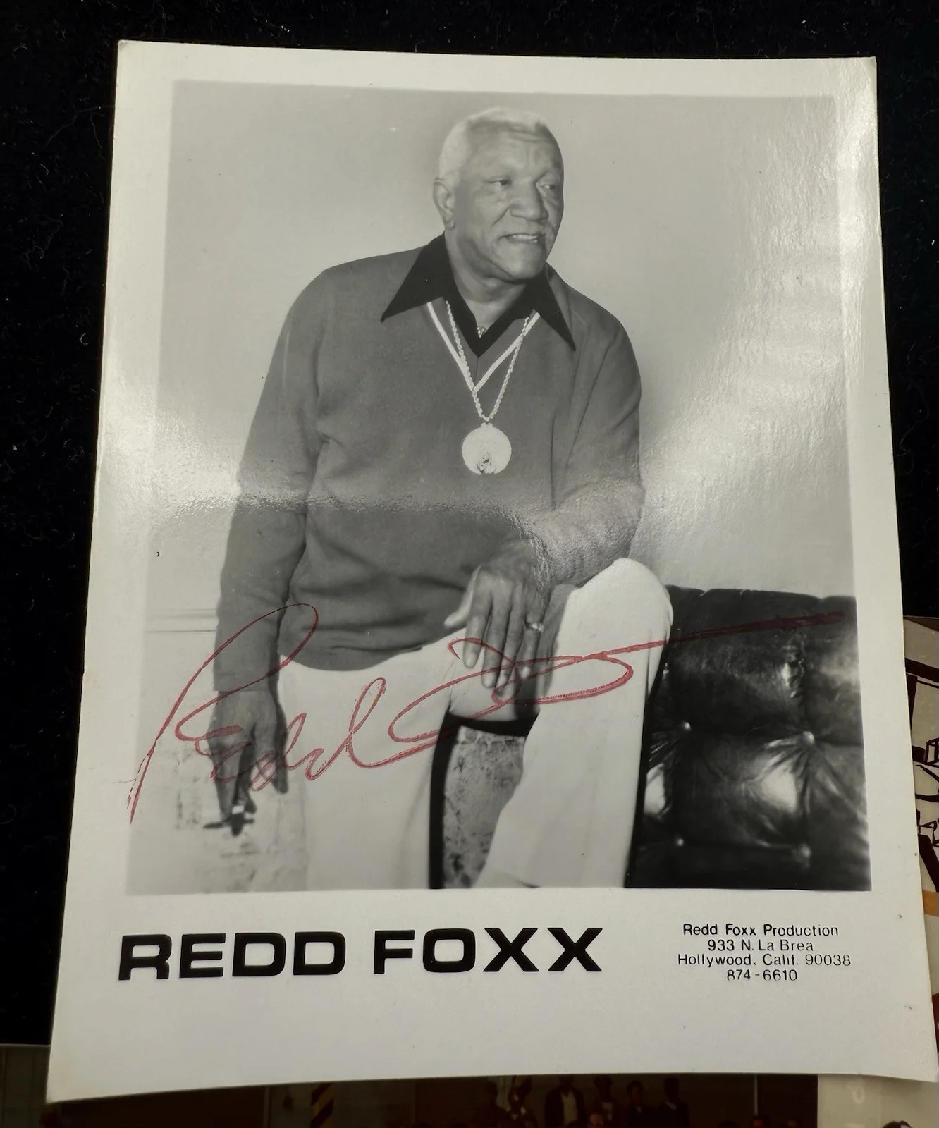 Redd Foxx — Redd Foxx Signed Autograph & Original Photo Lot 79 Camp Humphreys Korea Rare, image 2